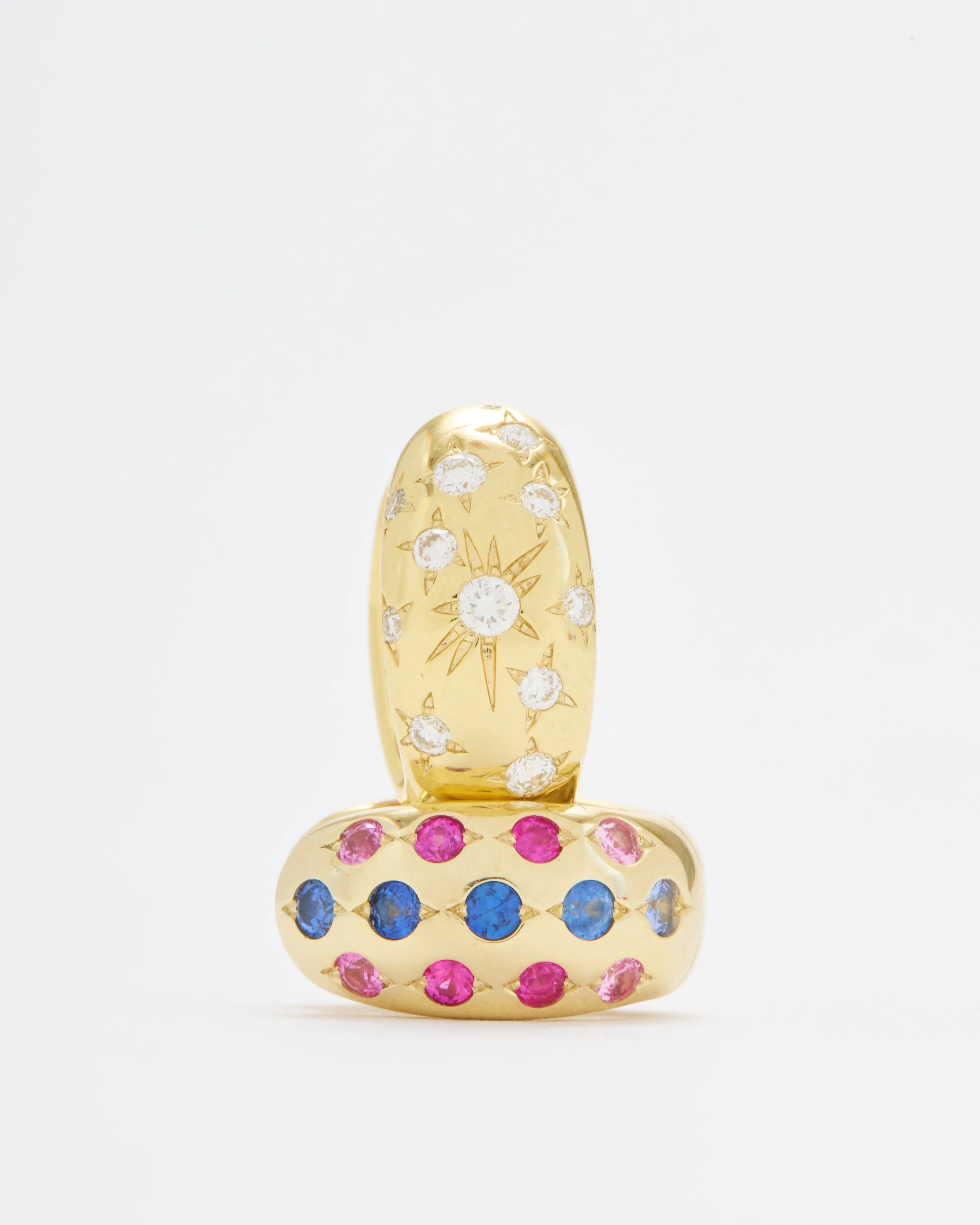 starry night double sided chubby hoops - Image 6