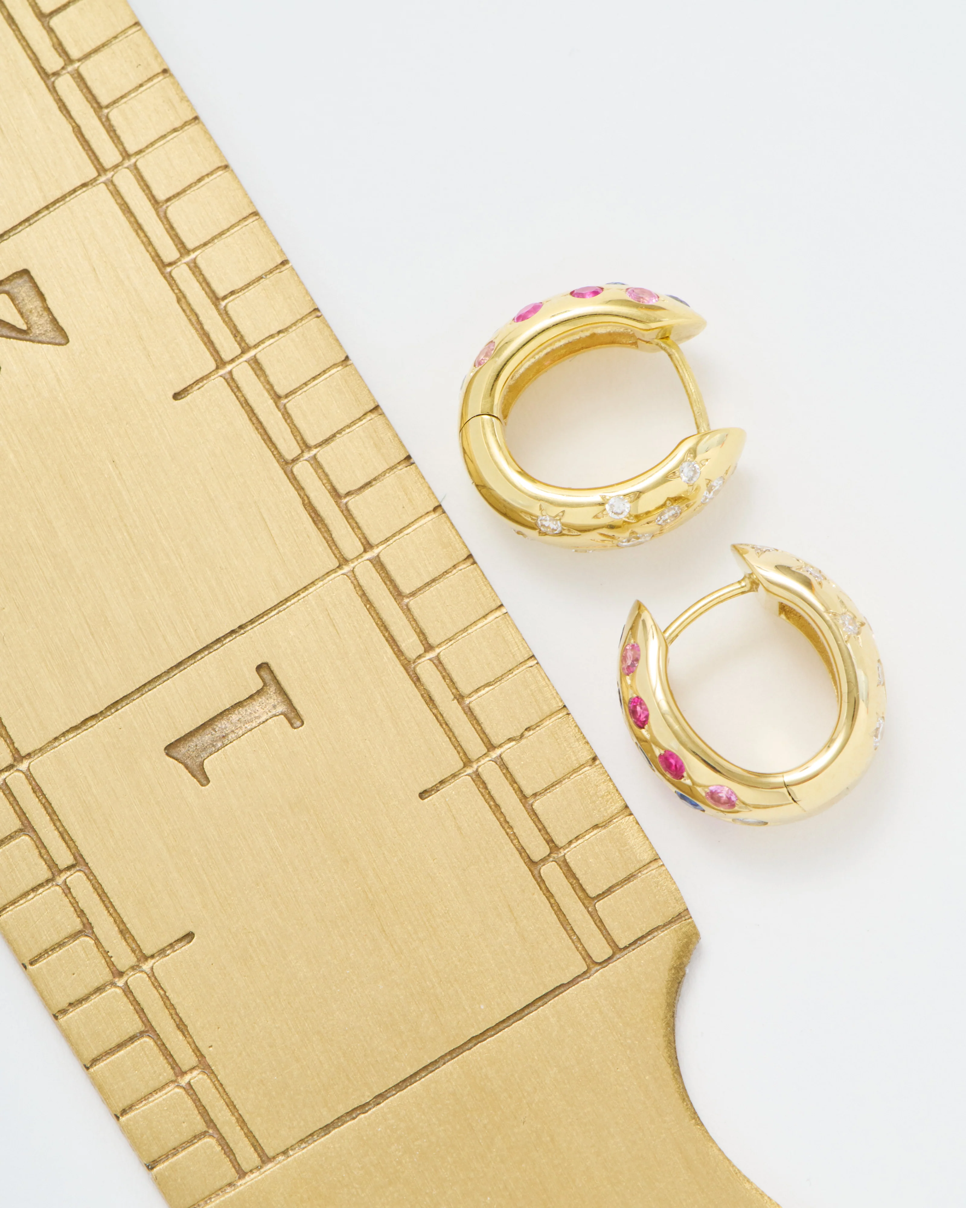 starry night double sided chubby hoops - Image 7