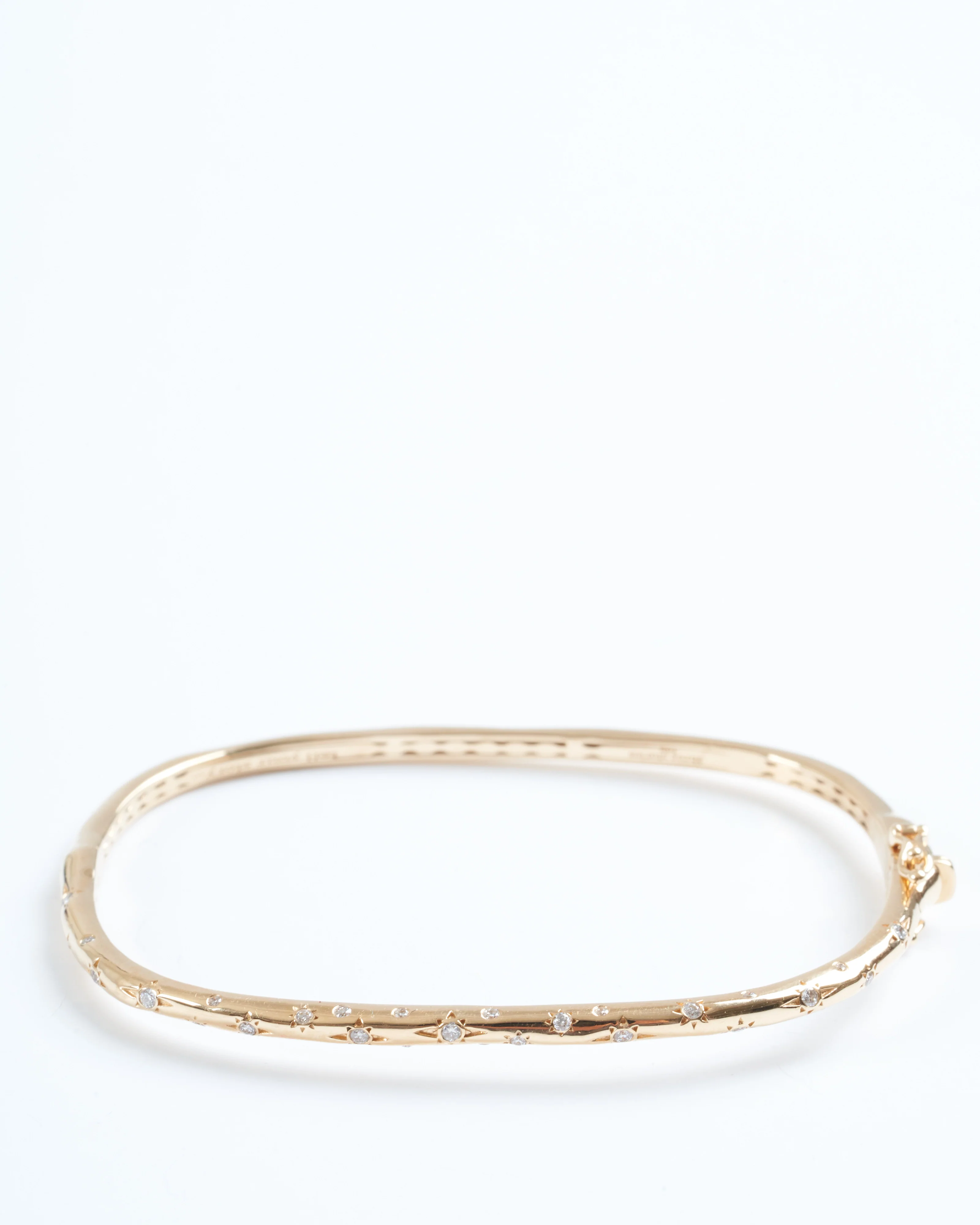 starry night rectangular bangle - gold