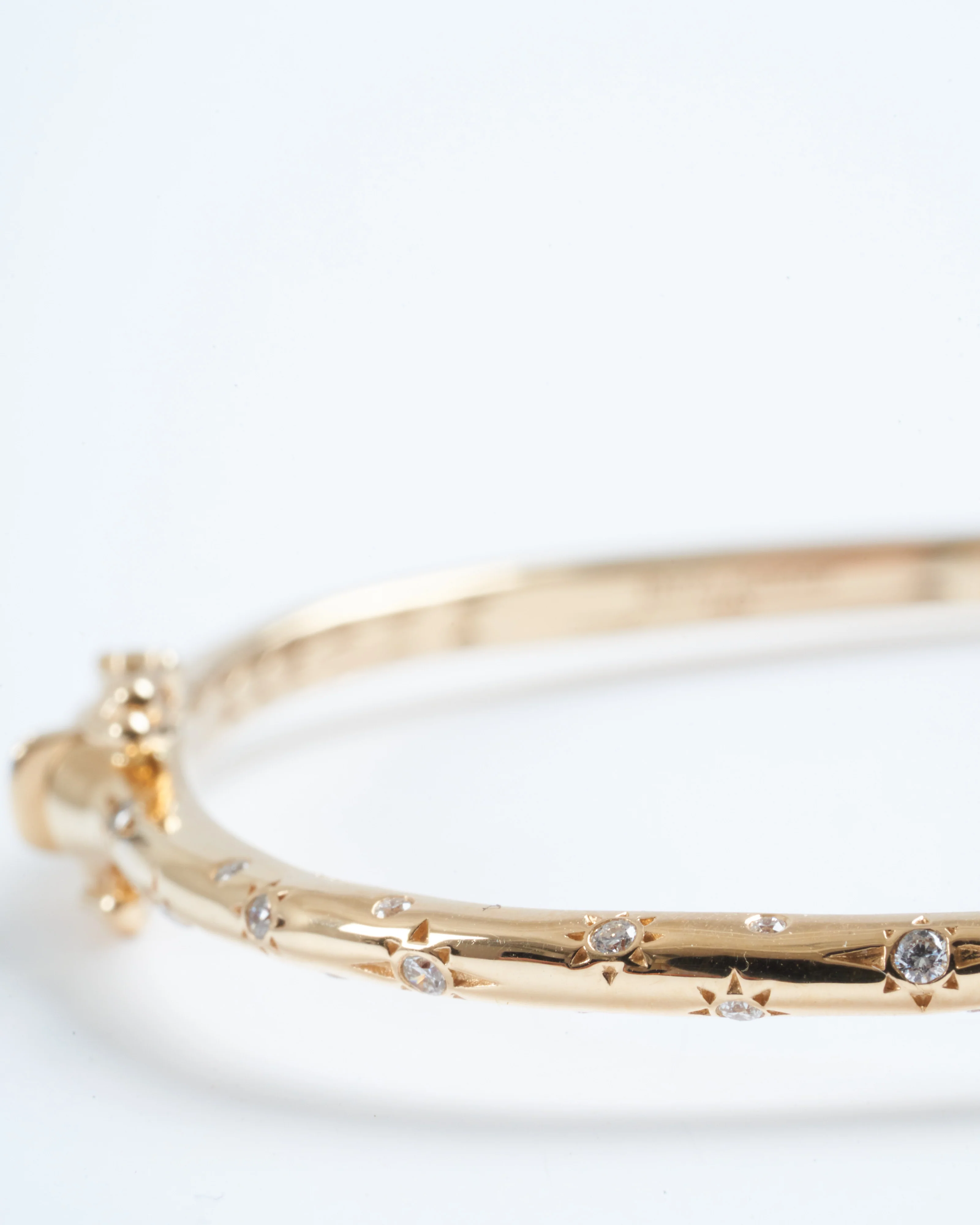 starry night rectangular bangle - gold - Image 2