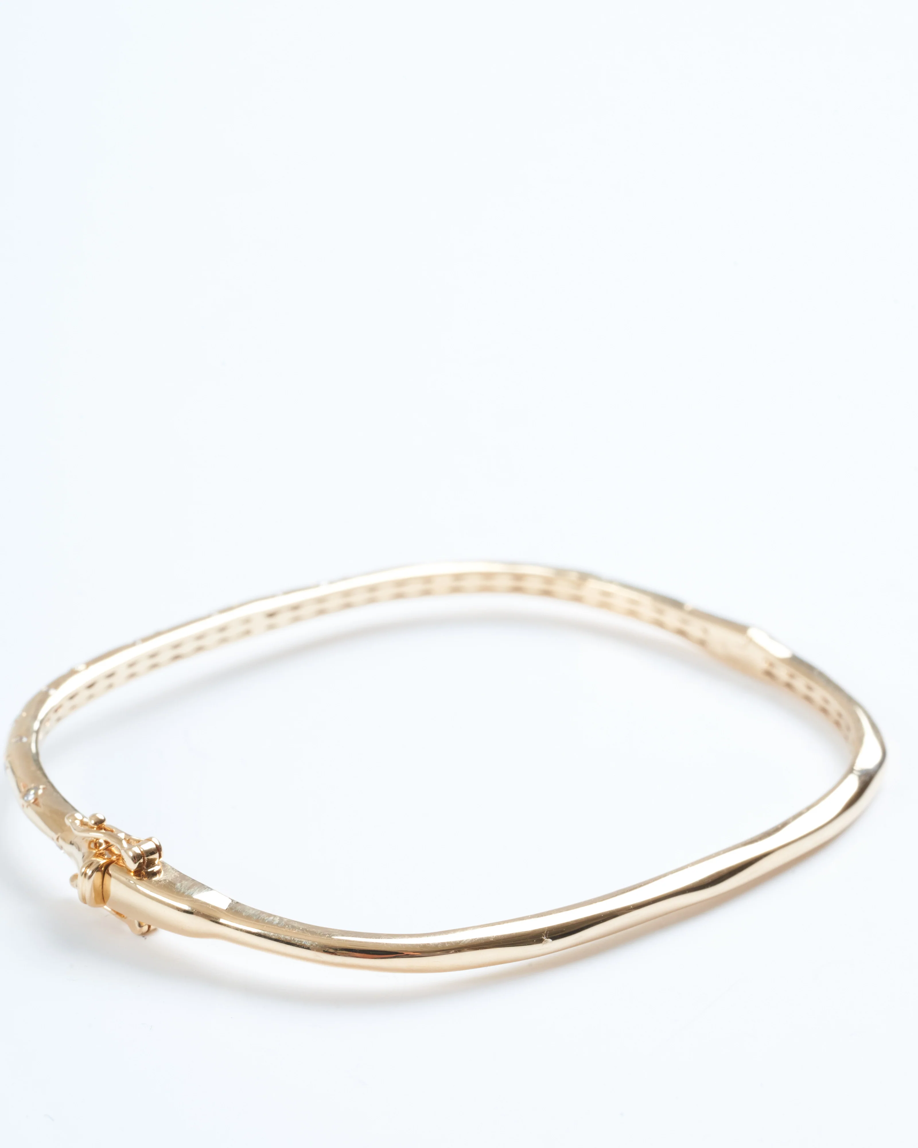 starry night rectangular bangle - gold - Image 4