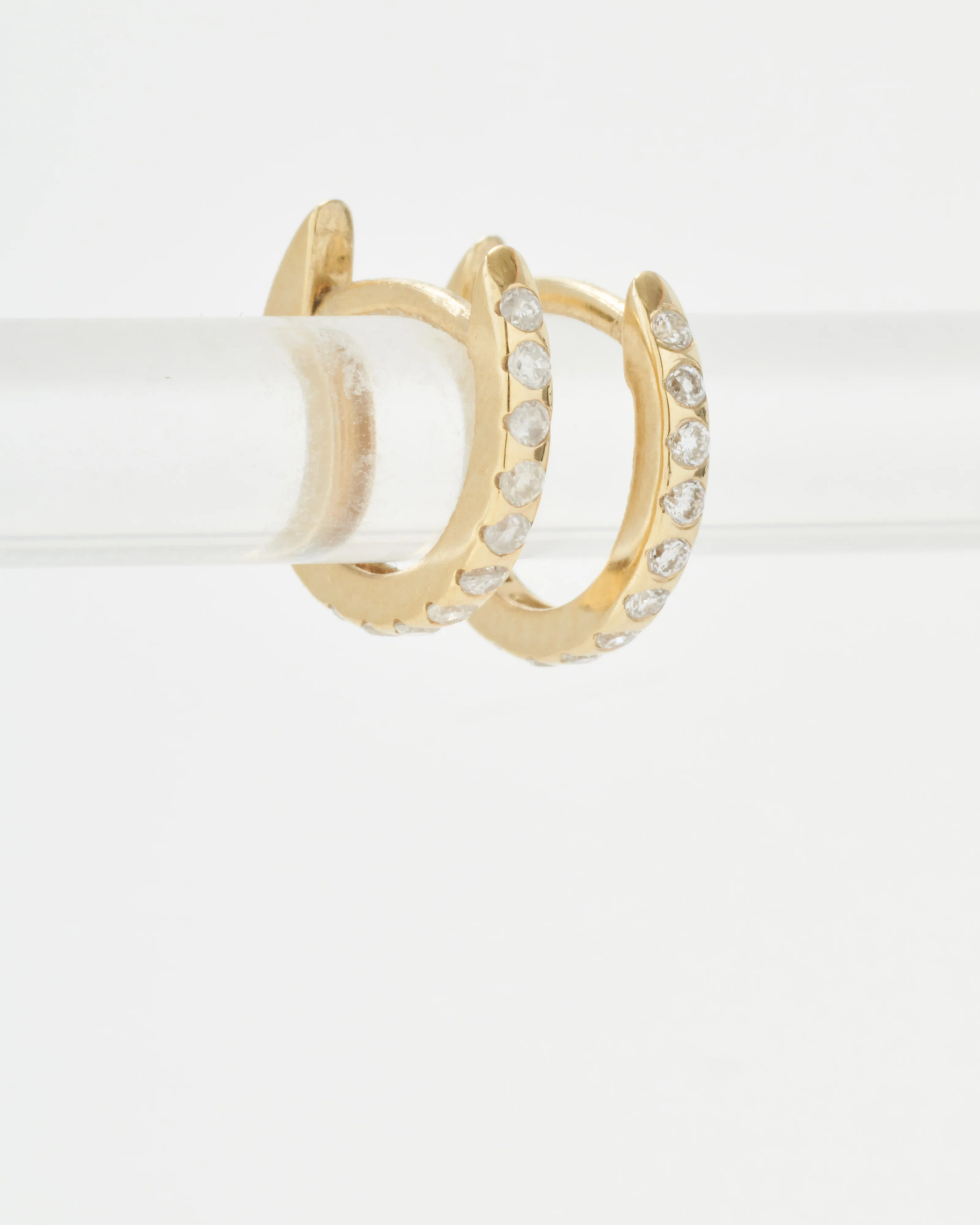 tiny pave hoops - Image 3