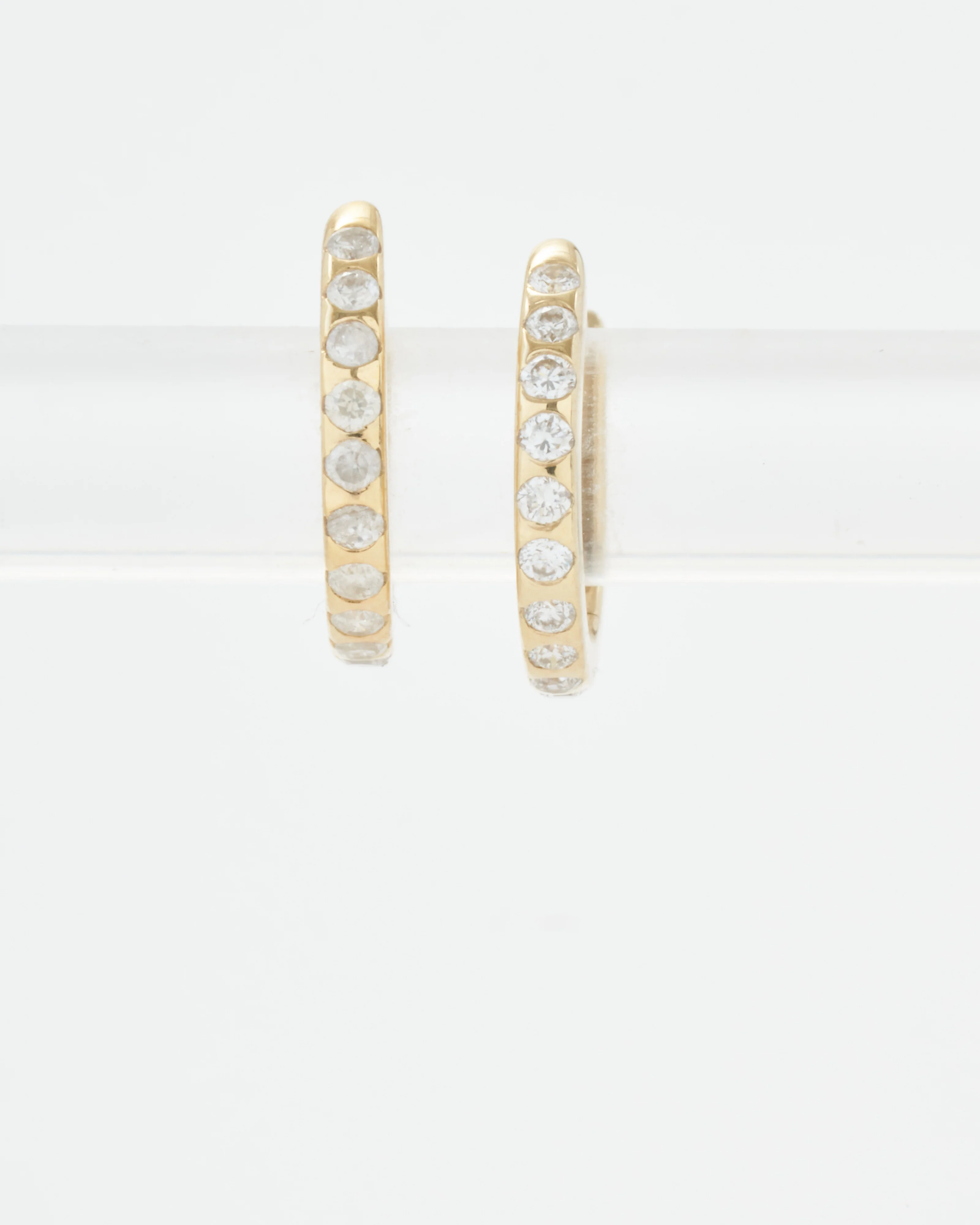 tiny pave hoops - Image 4