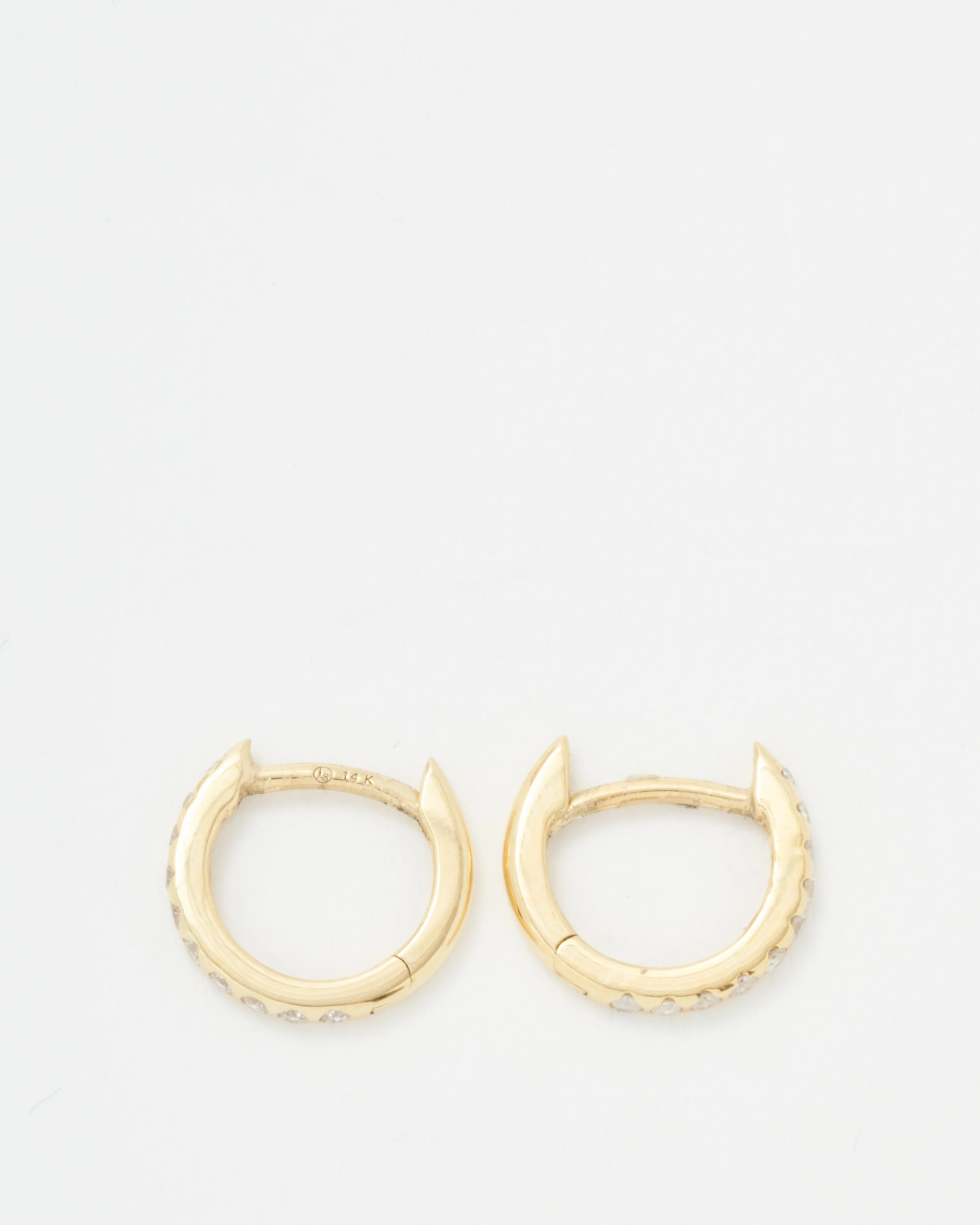tiny pave hoops - Image 5