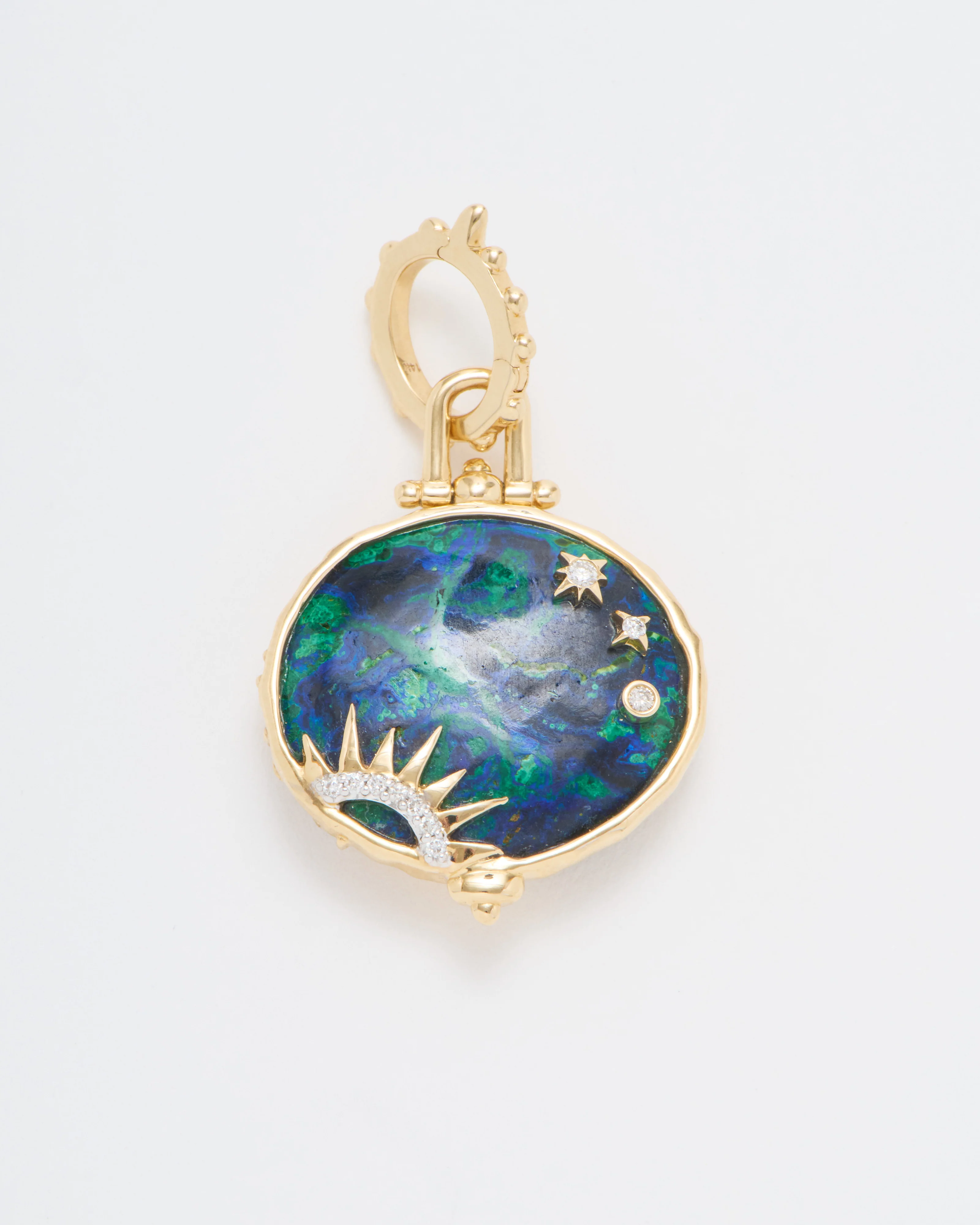 tree of life azurite oval pendant - Image 3