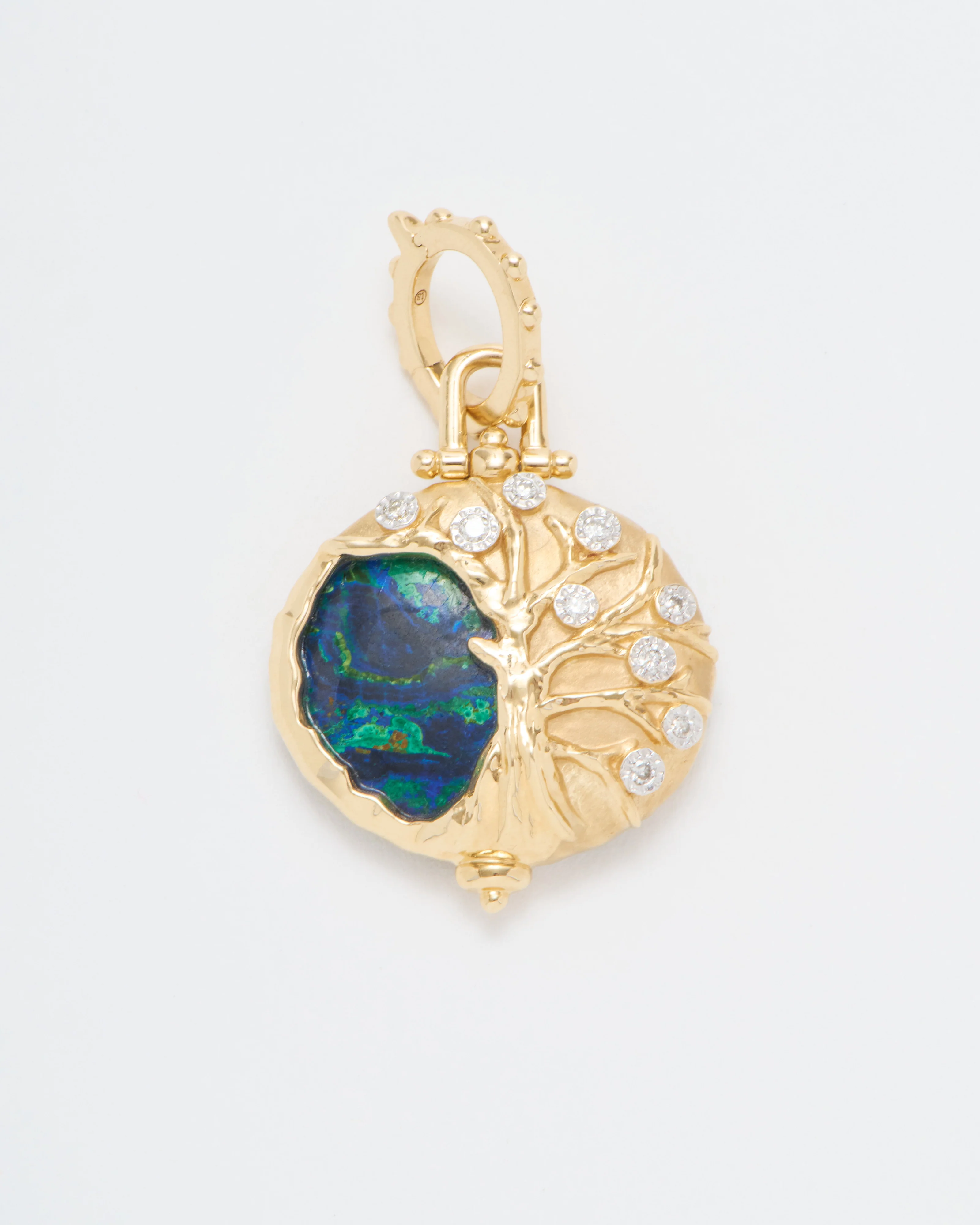 tree of life azurite oval pendant - Image 4