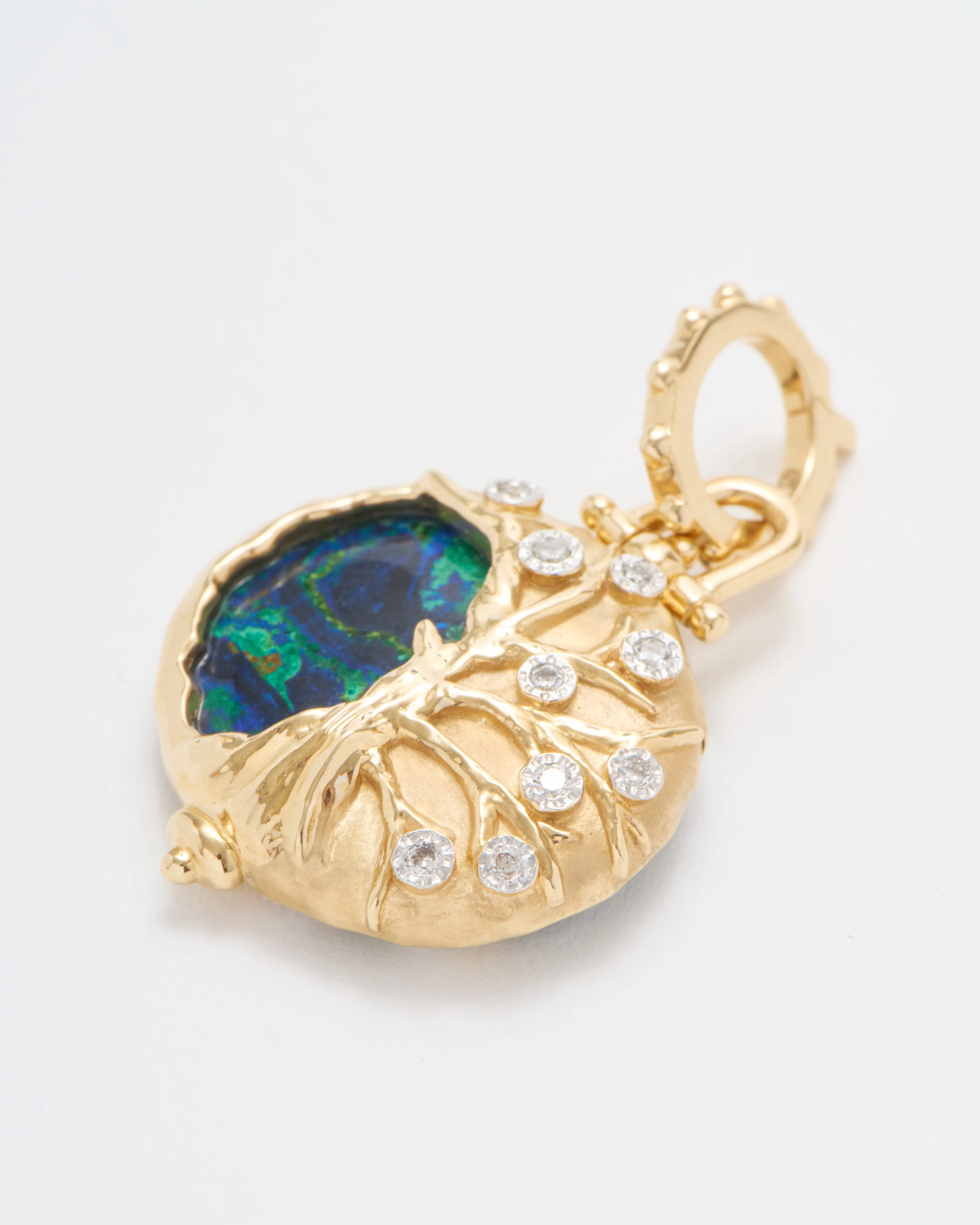 tree of life azurite oval pendant - Image 5