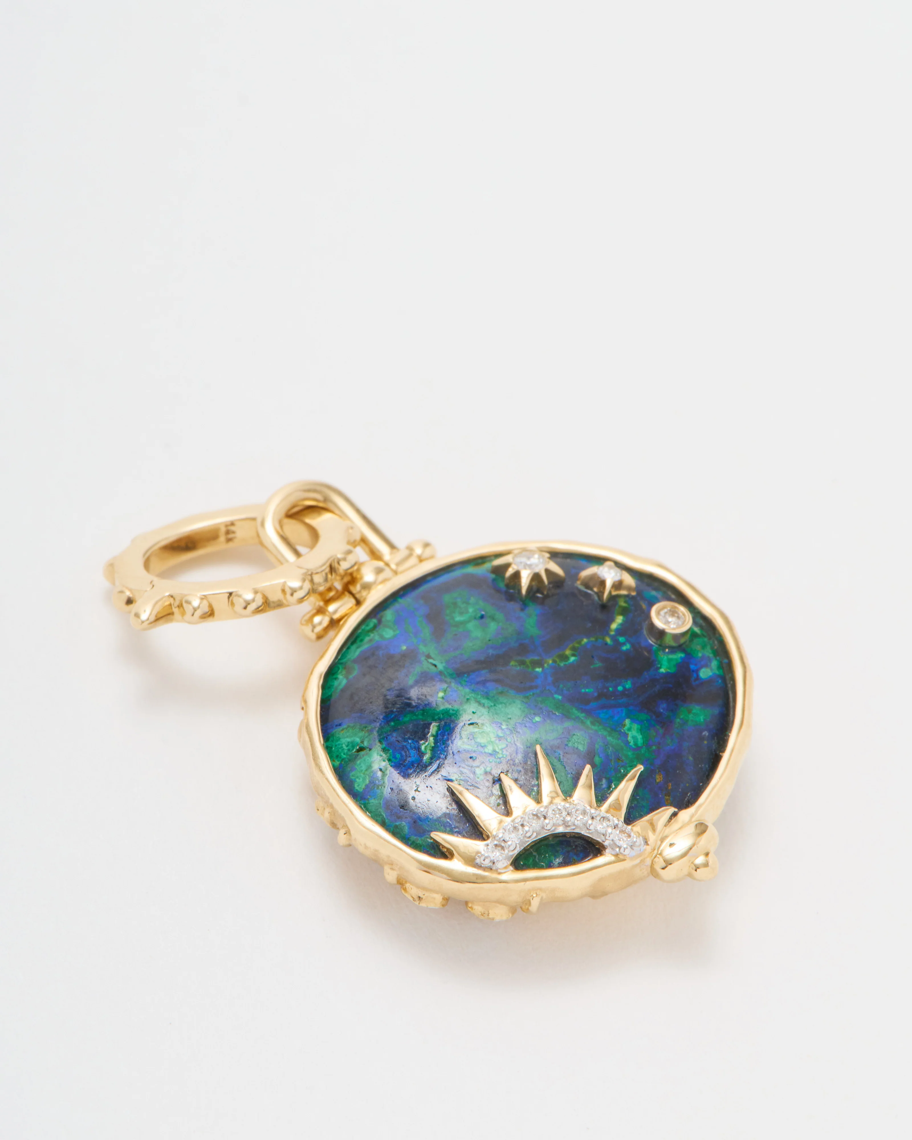tree of life azurite oval pendant - Image 6