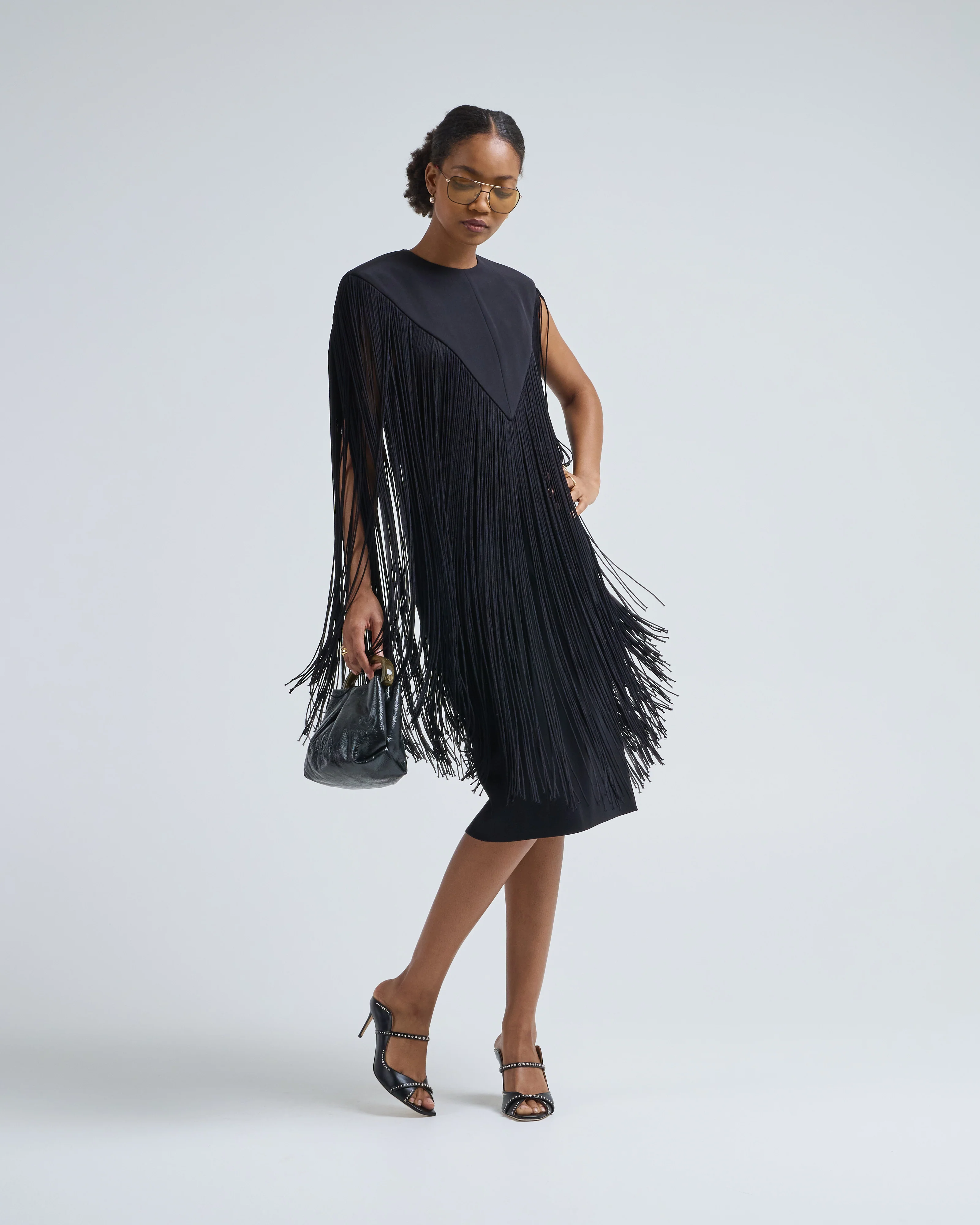 4 ply silk fringe cape - Image 3