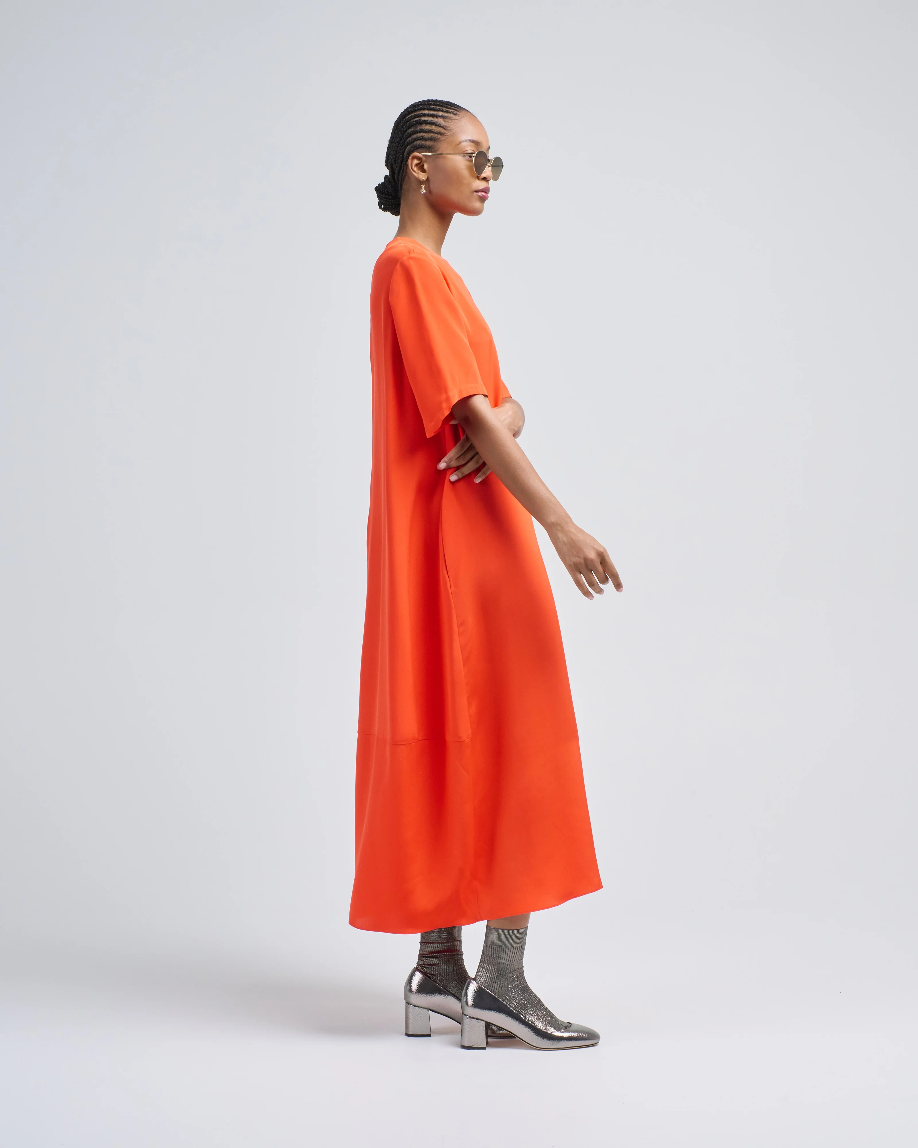4 ply silk tshirt dress - Image 3