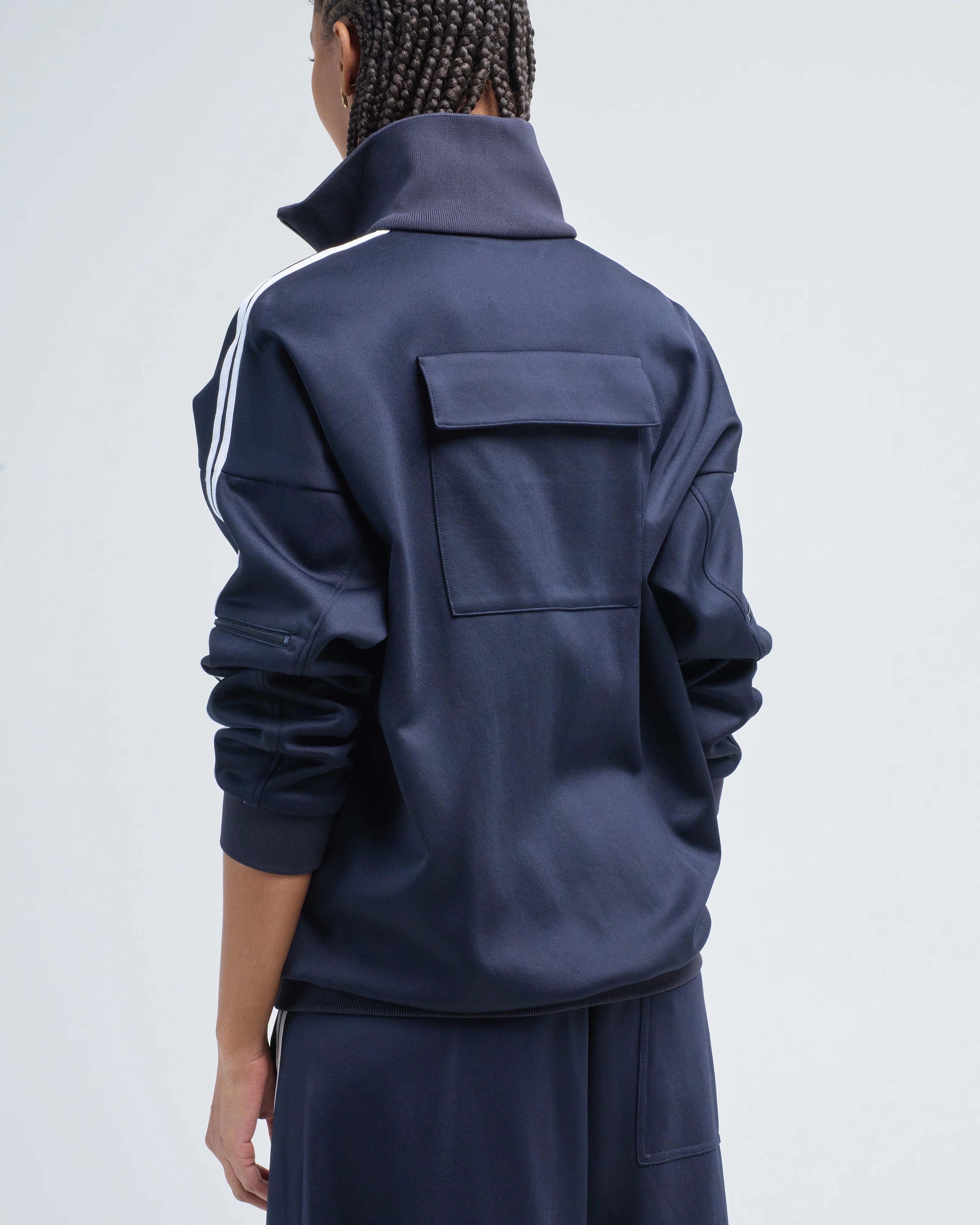 active knit zipper detailed track jacket - Image 2