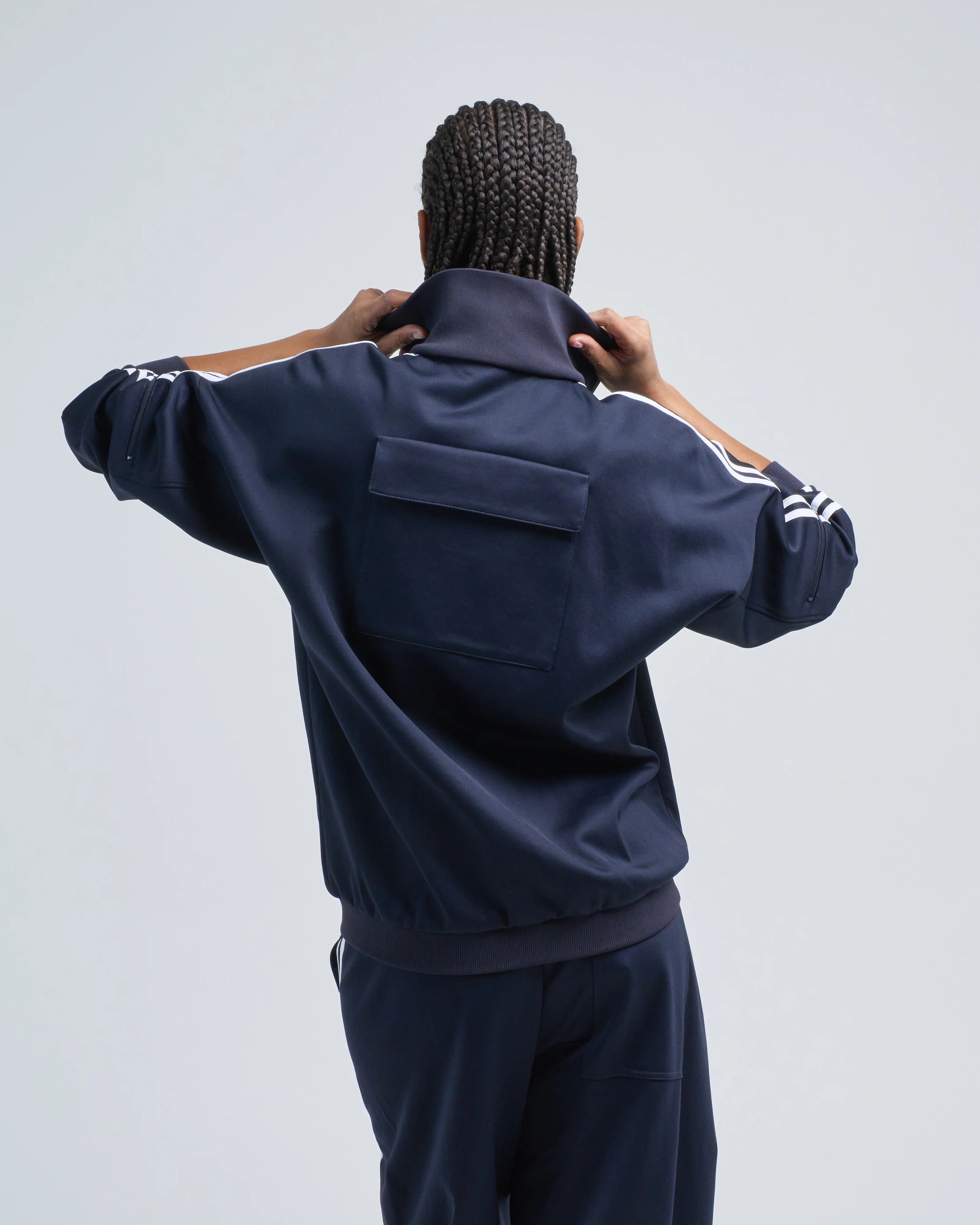 active knit zipper detailed track jacket - Image 5