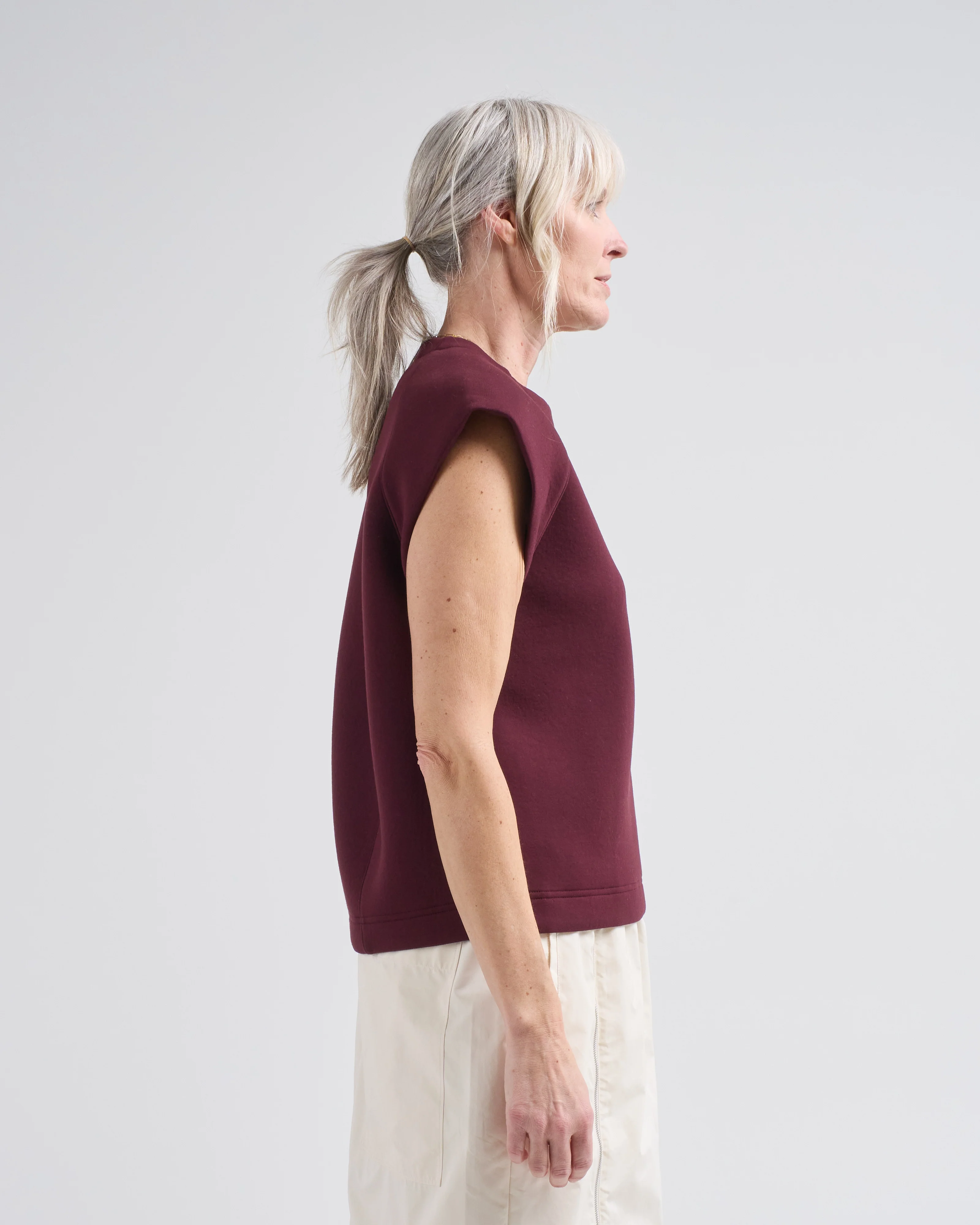 bonded viscose sculpted sleeveless top - Image 3