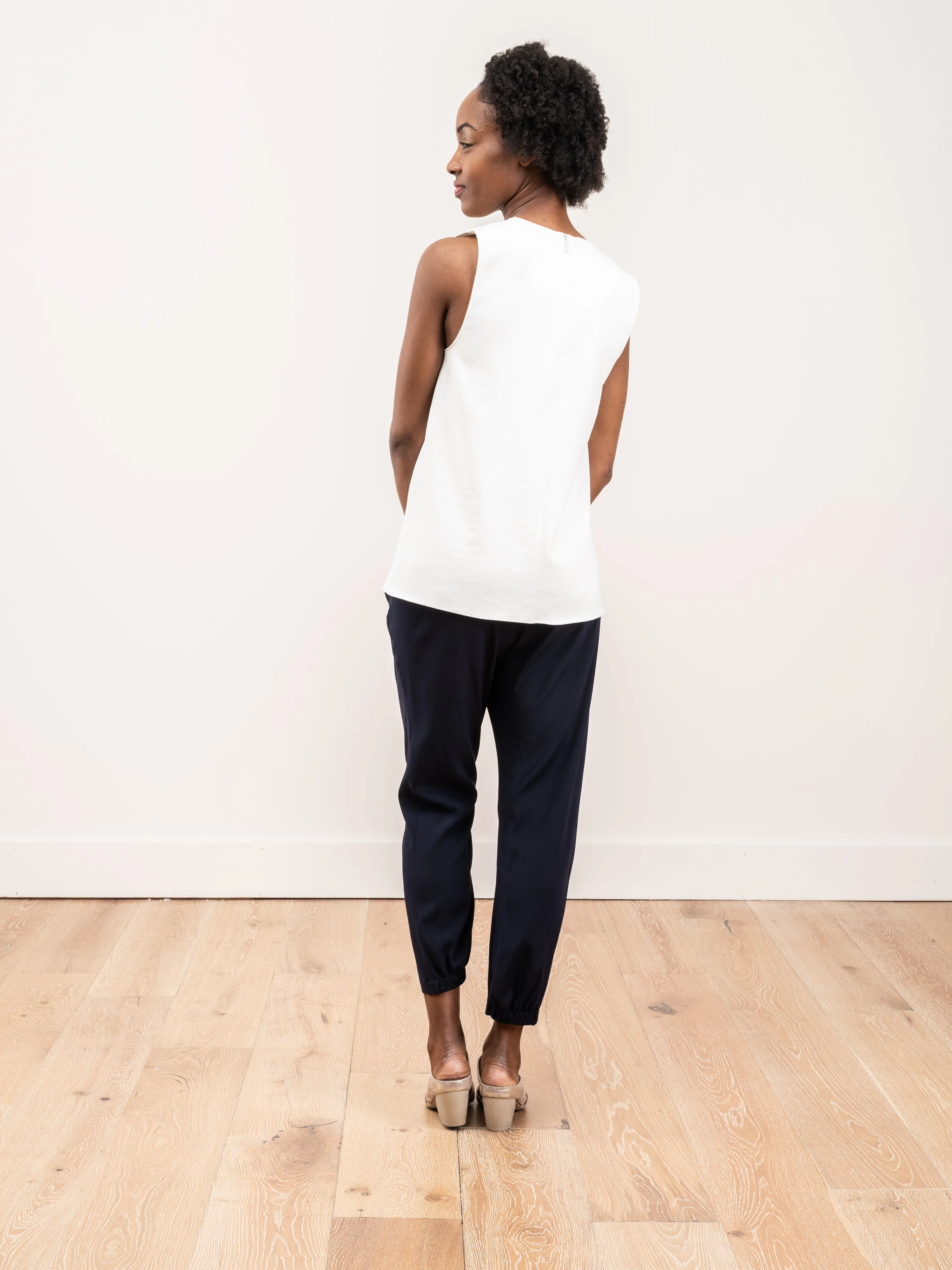 chalky drape front wrap top - Image 2