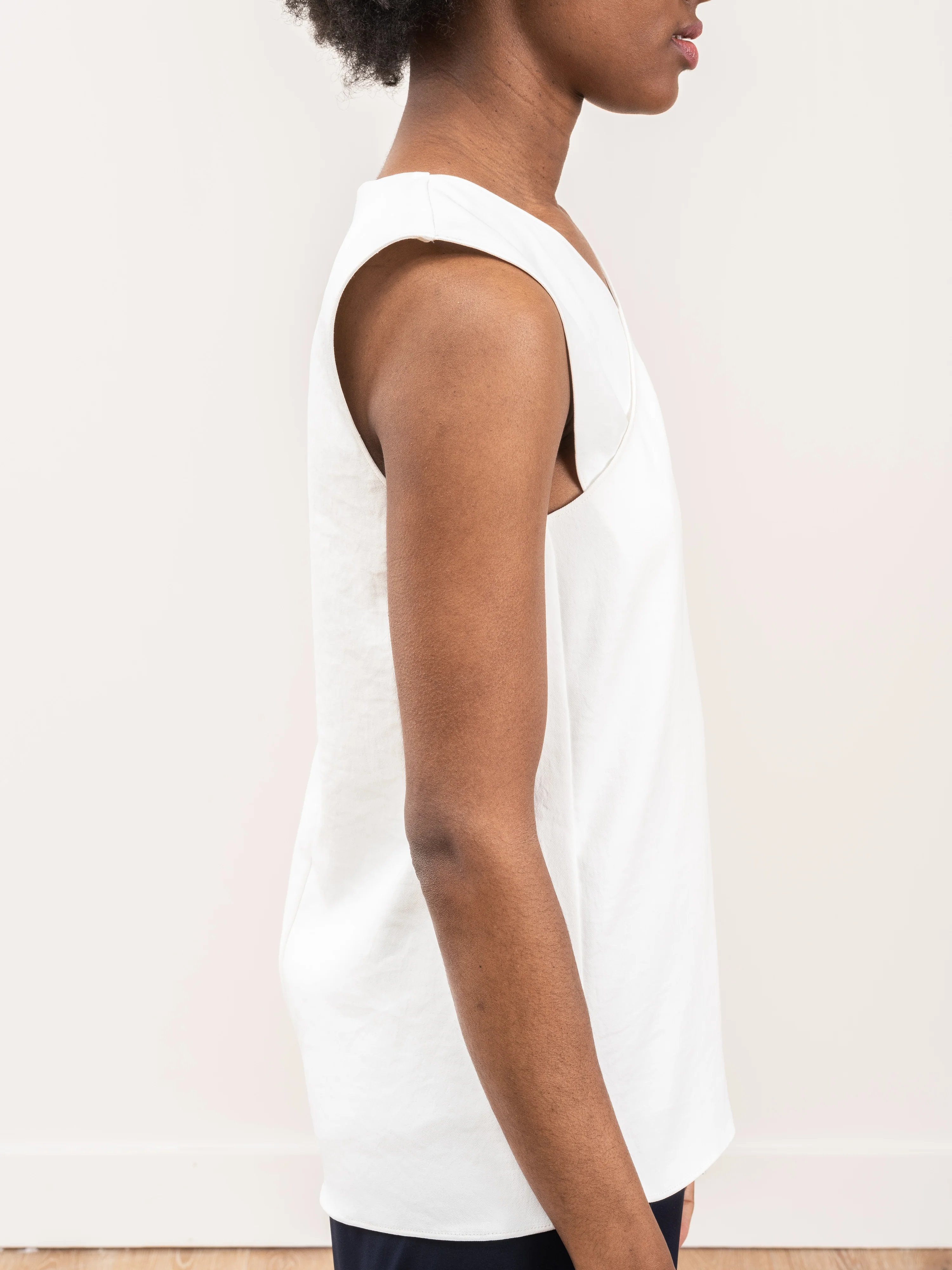 chalky drape front wrap top - Image 4