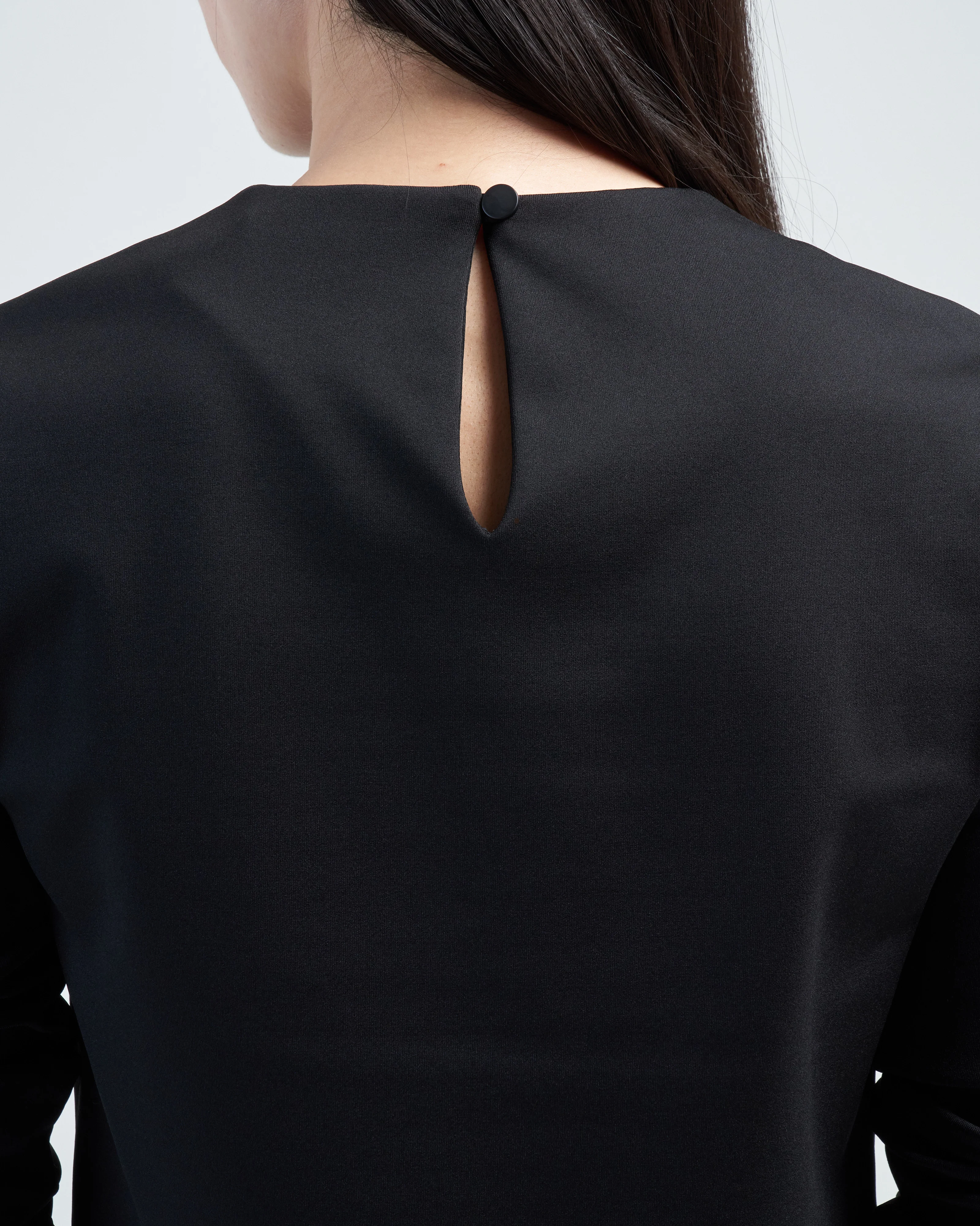 compact ultra stretch knit long sleeve slim top - Image 2