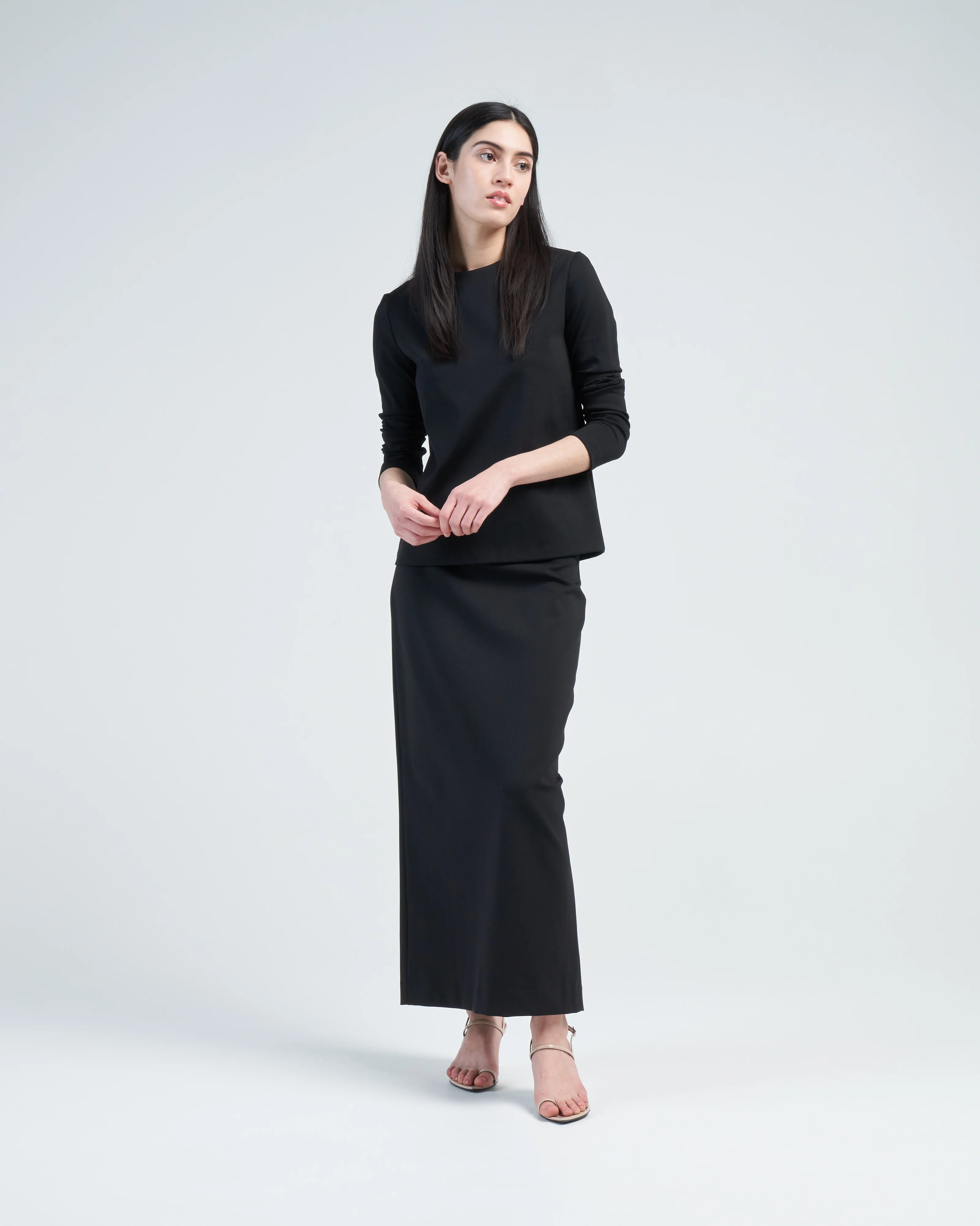 compact ultra stretch knit pencil skirt - Image 2