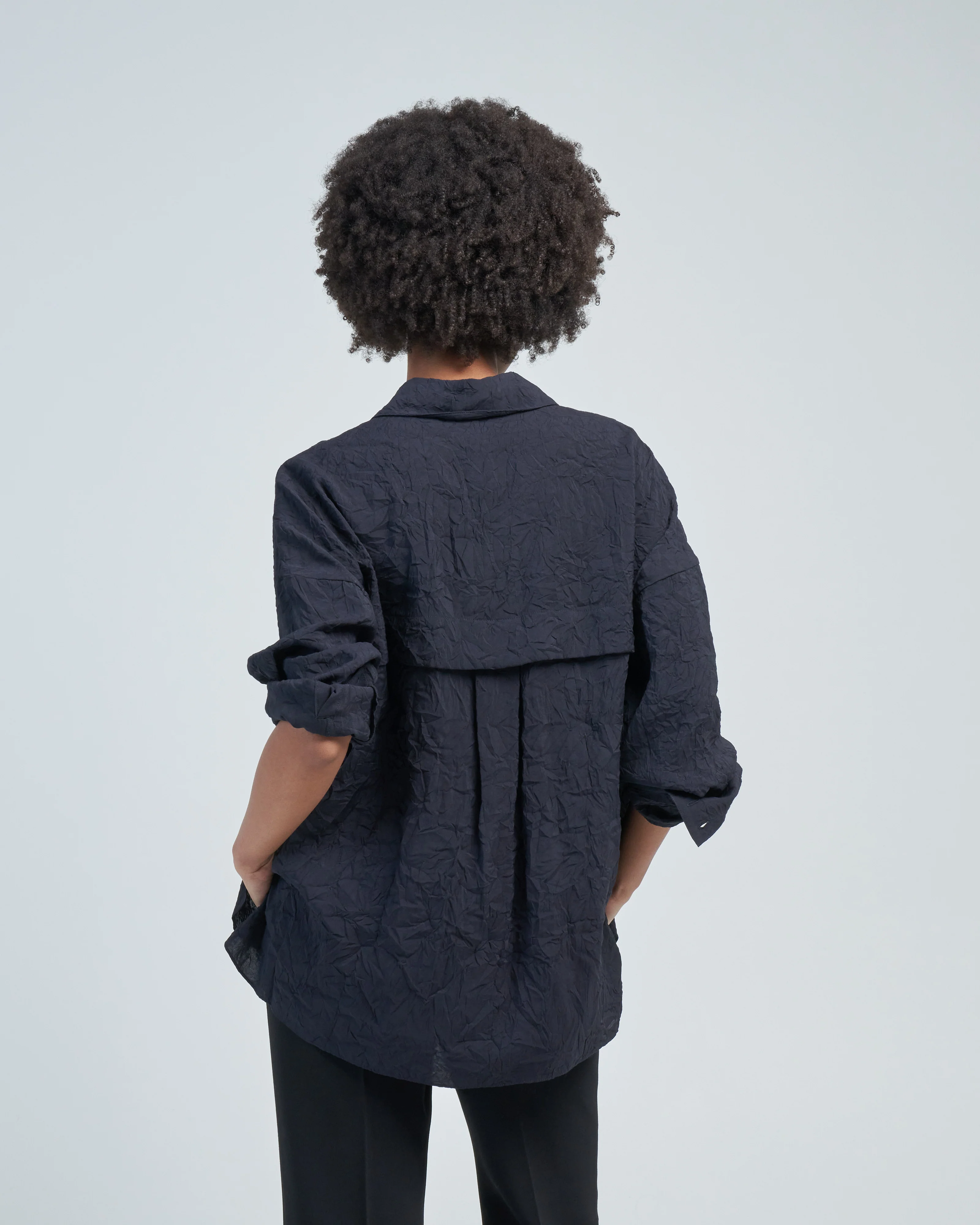 crinkle shirting oversized shirt - Image 4