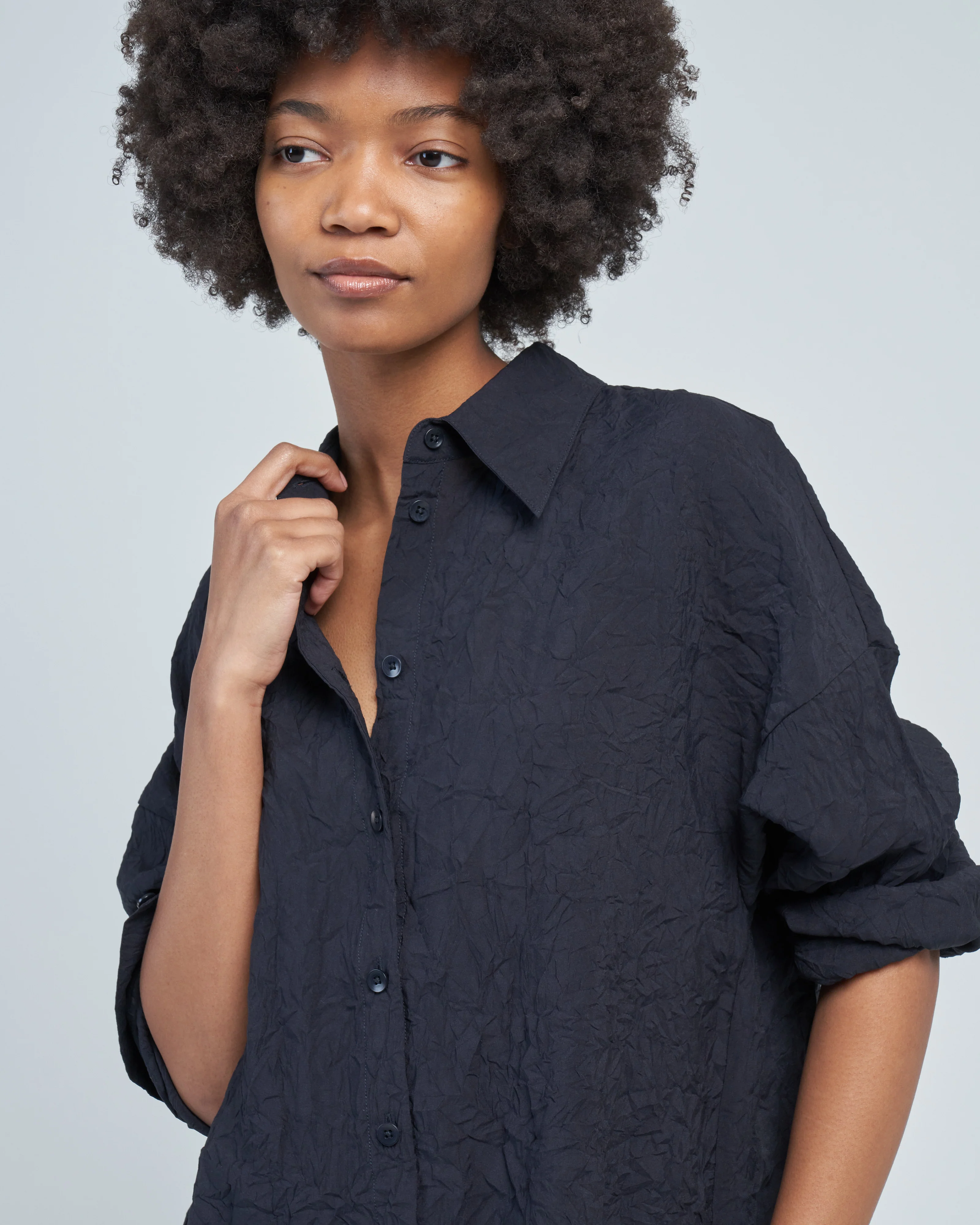 crinkle shirting oversized shirt - Image 5