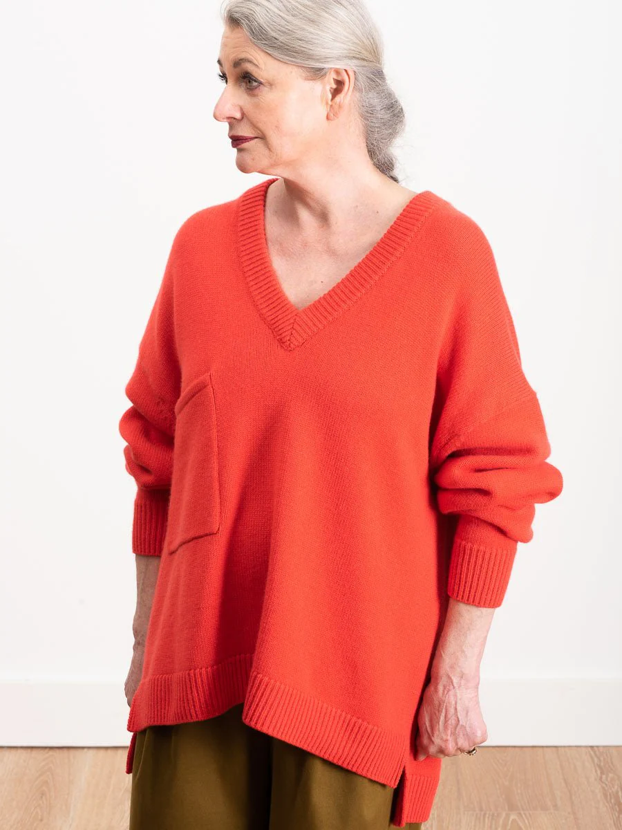 v-neck oversized pullover - Image 3