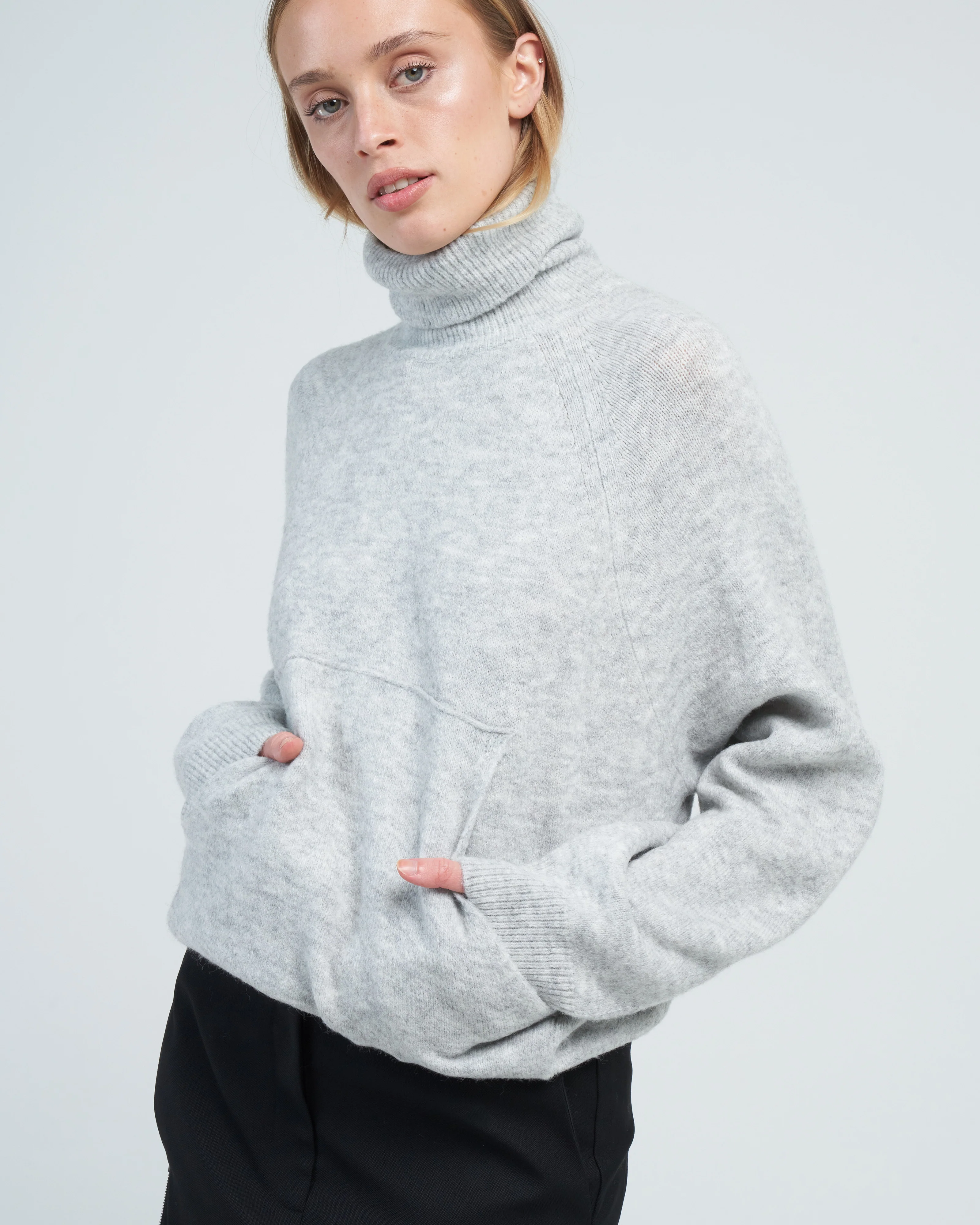 douillet tneck easy pullover - light heather grey - Image 5