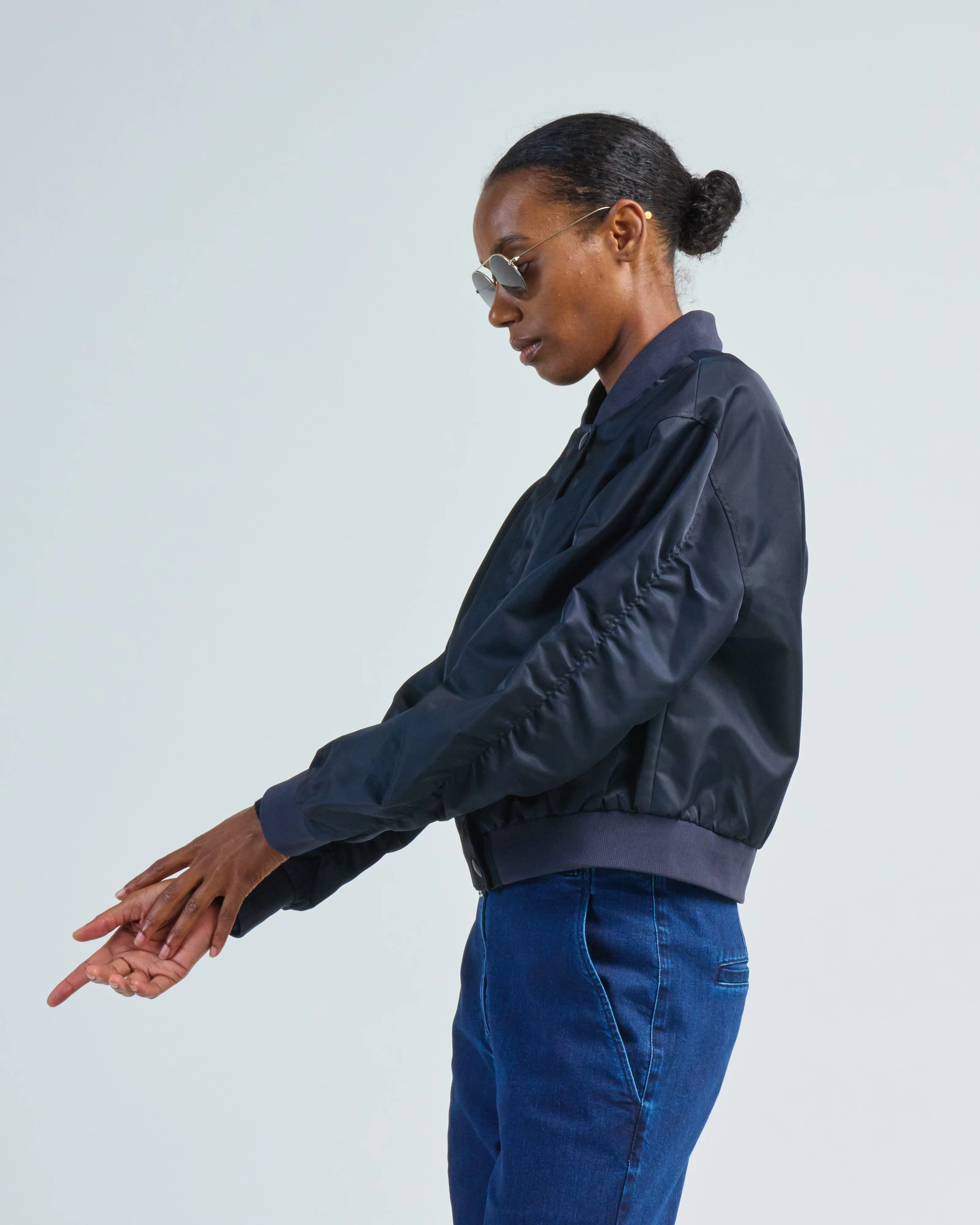 eco nylon cropped bomber - Image 3
