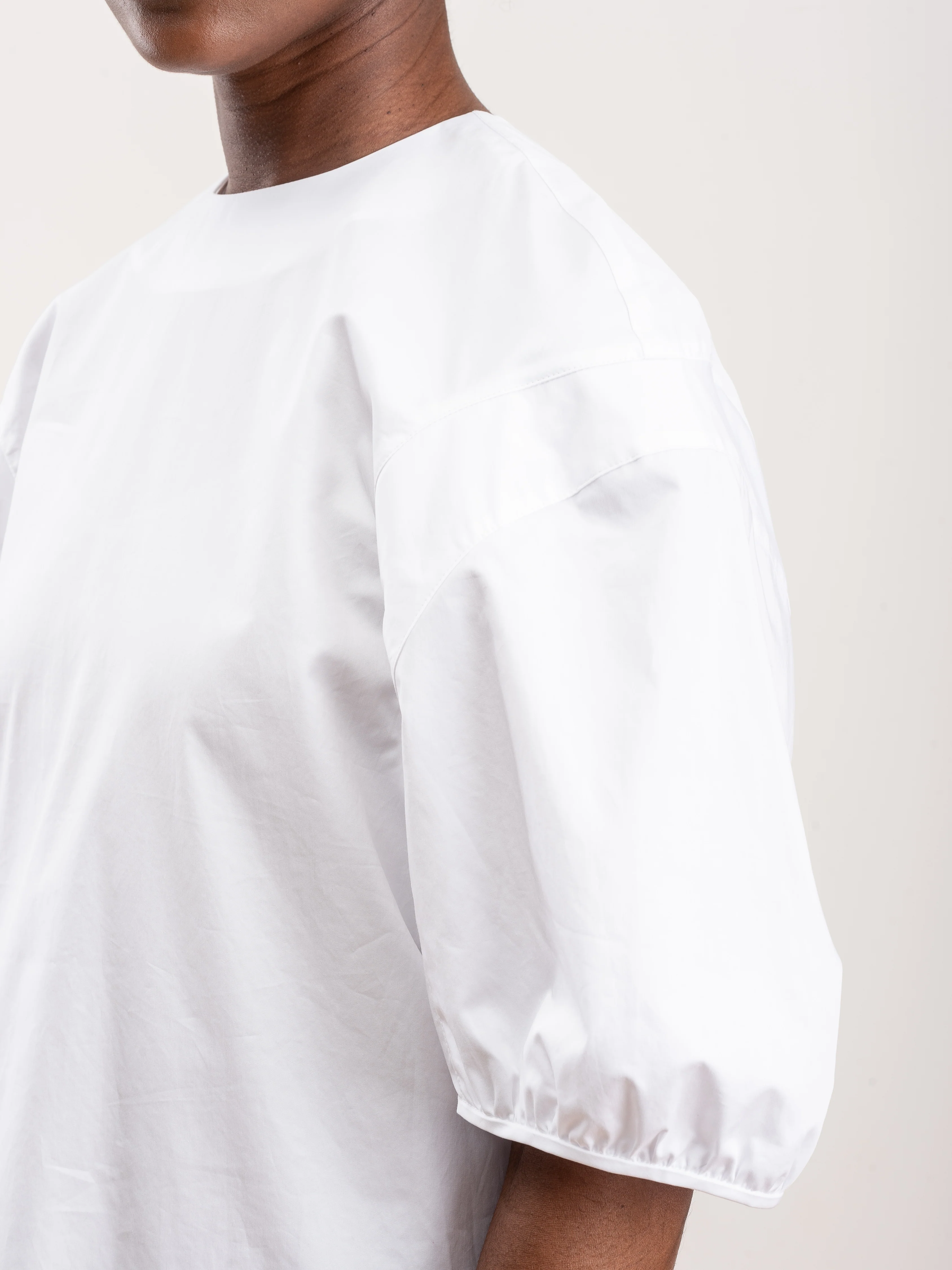balloon sleeve top - white - Image 5