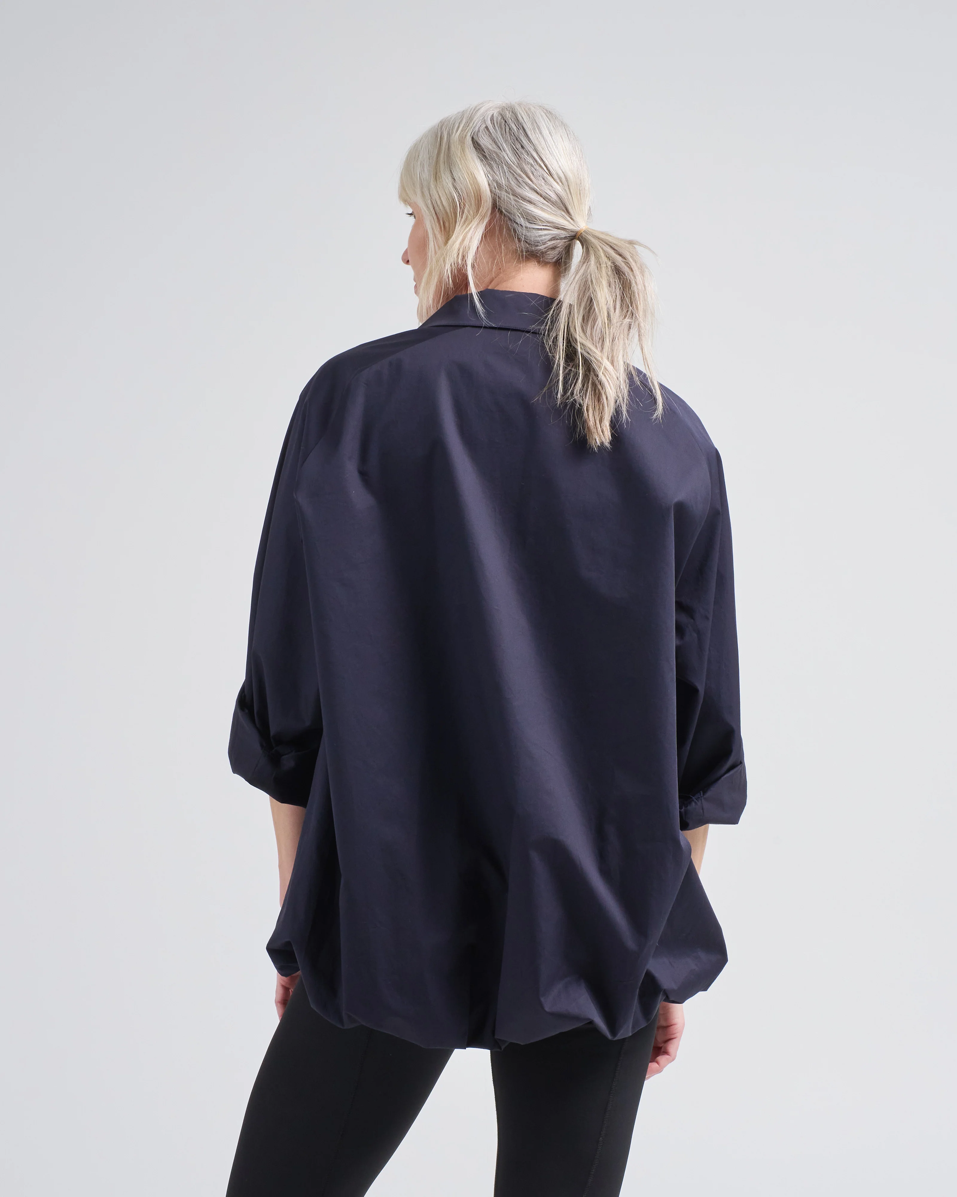 eco poplin bubble hem shirt jacket - Image 5