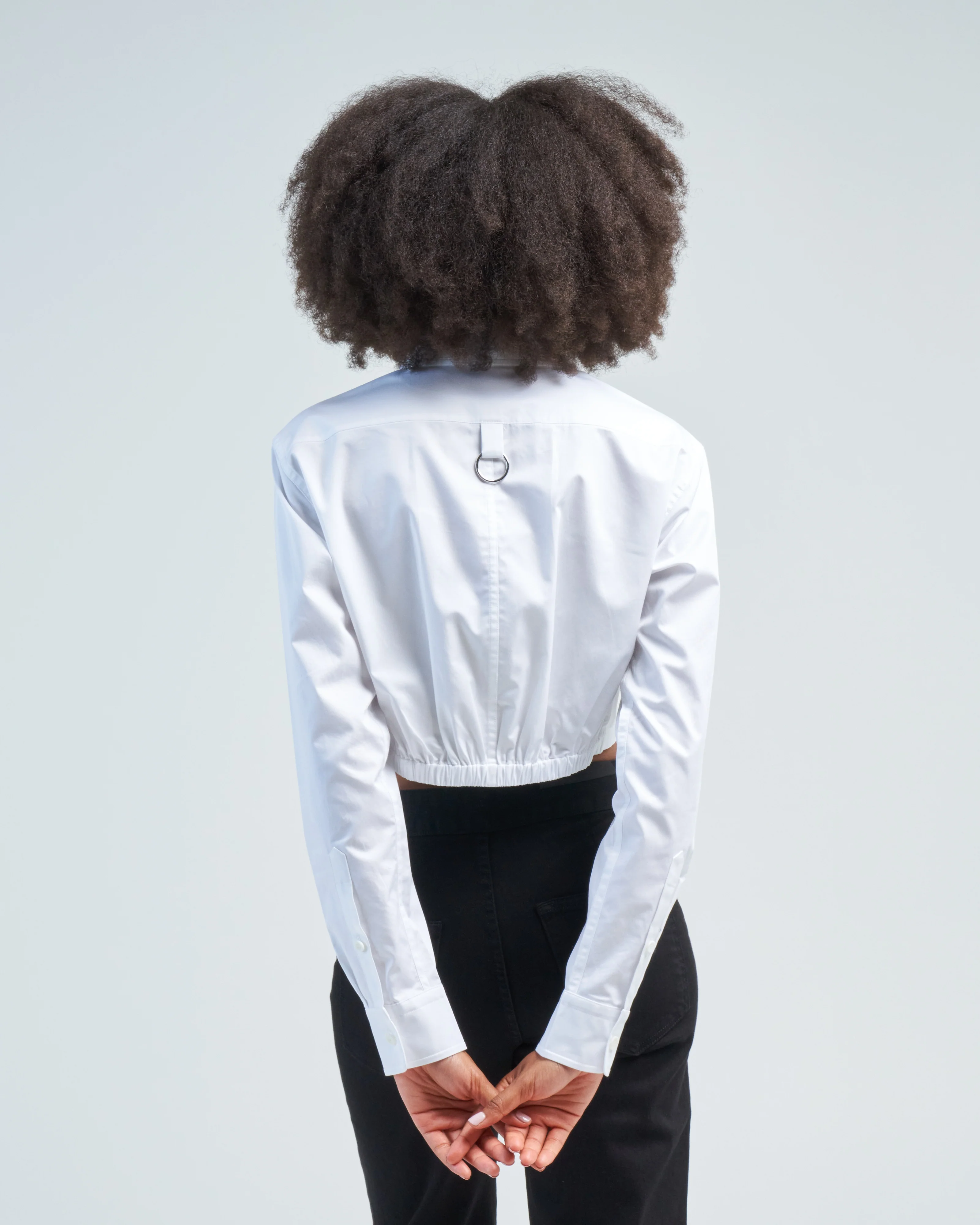 eco poplin cropped shirt - Image 4