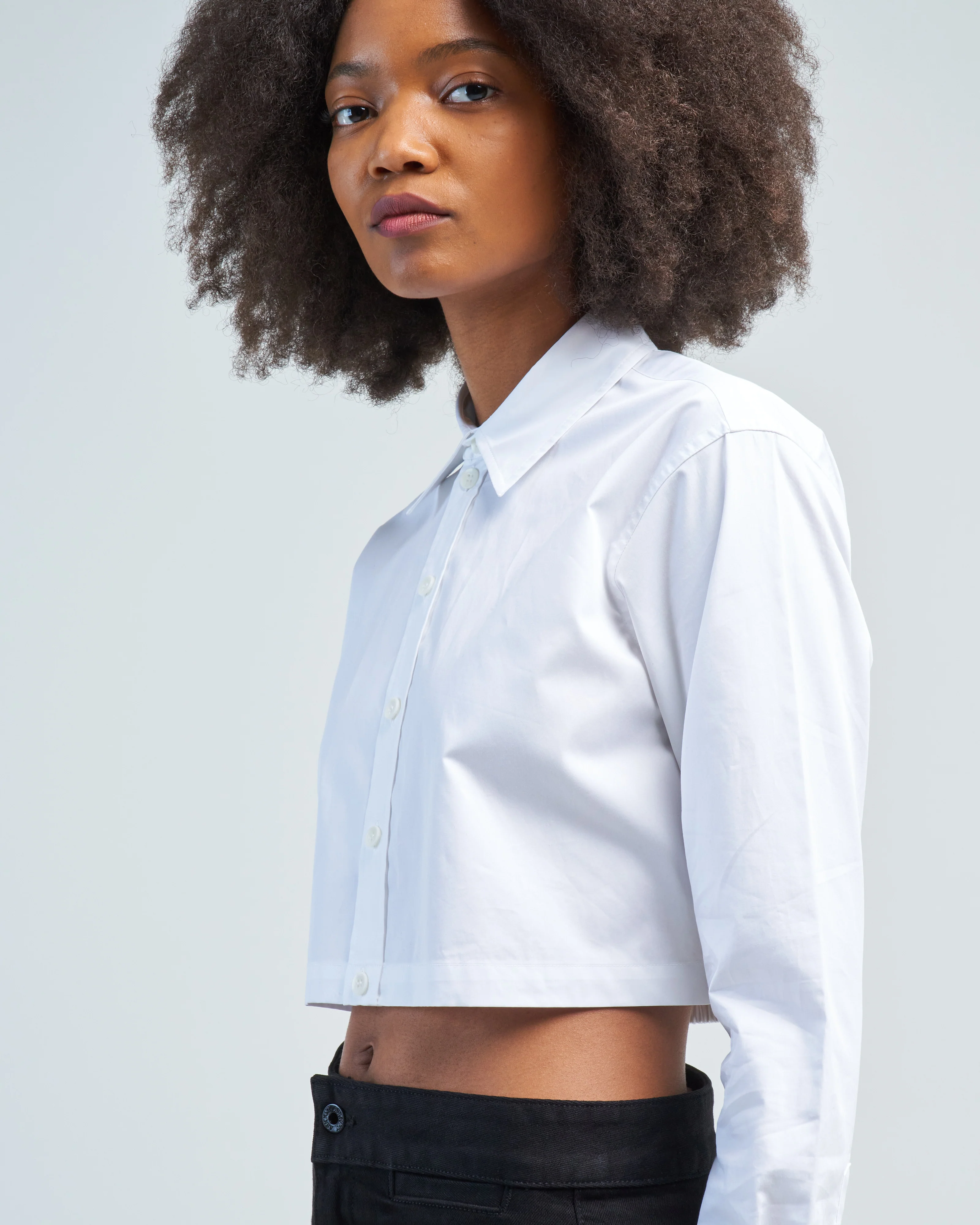 eco poplin cropped shirt - Image 5