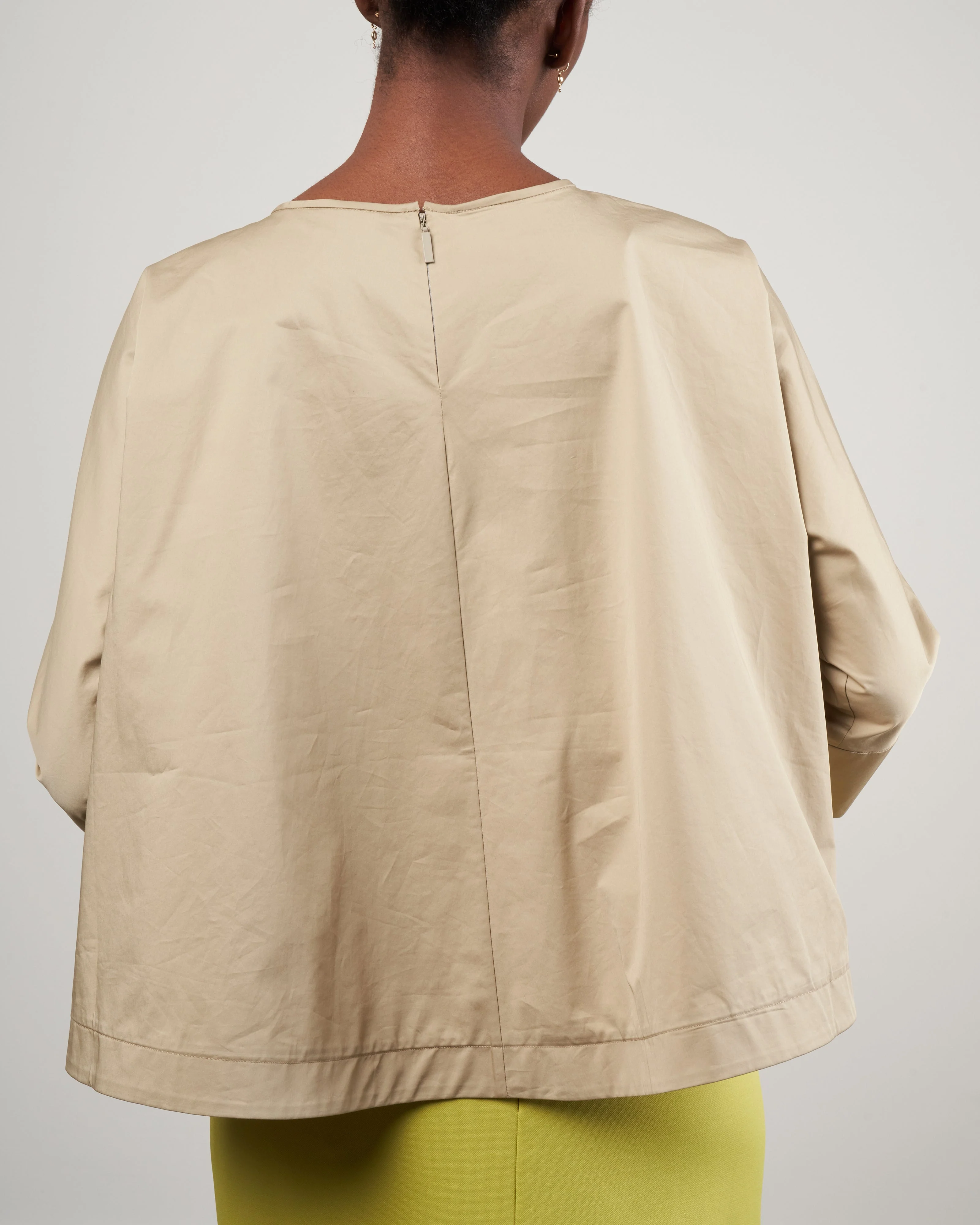 eco poplin sculpted top - clay - Image 5