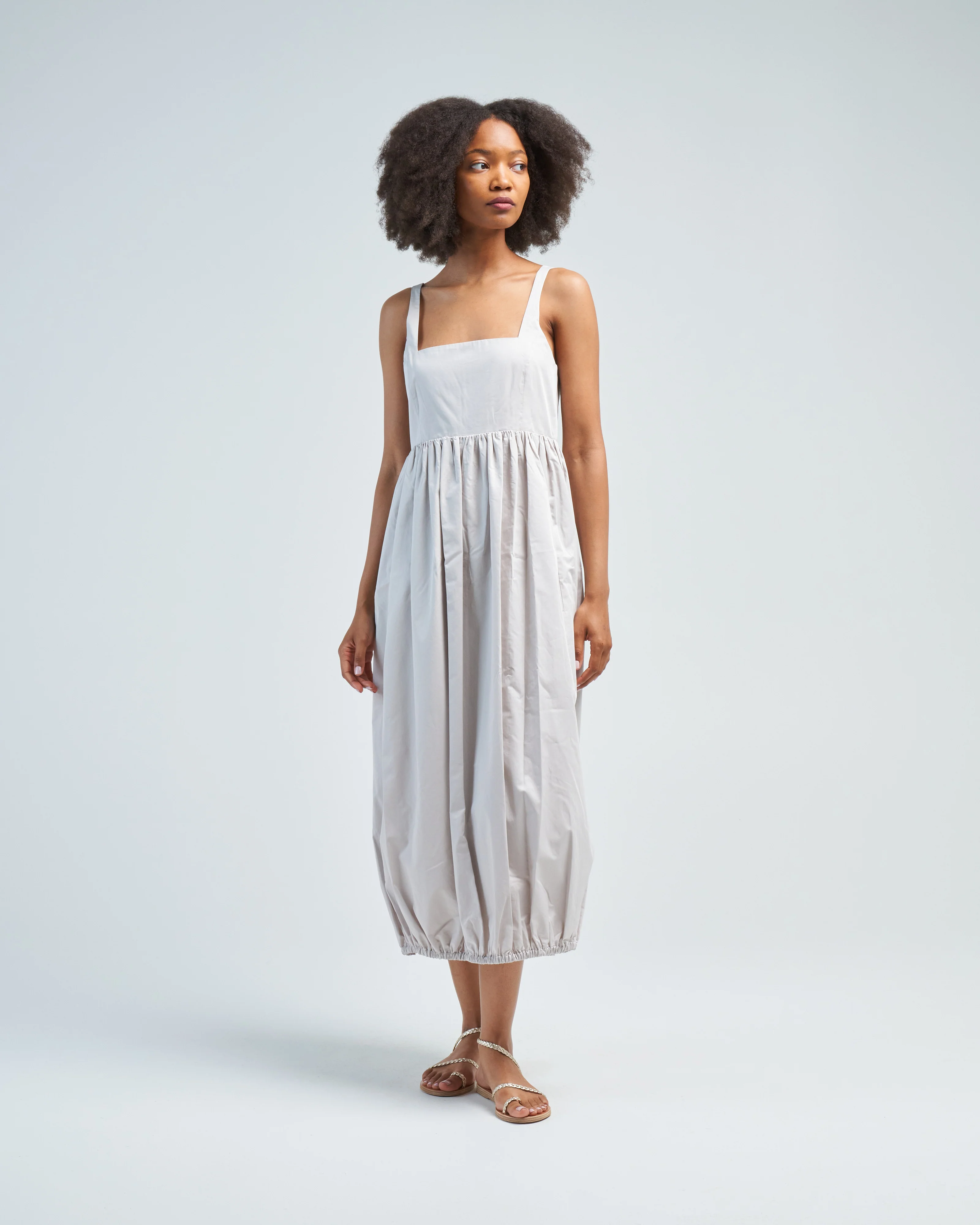 eco poplin square neck sculpted dress - Image 2