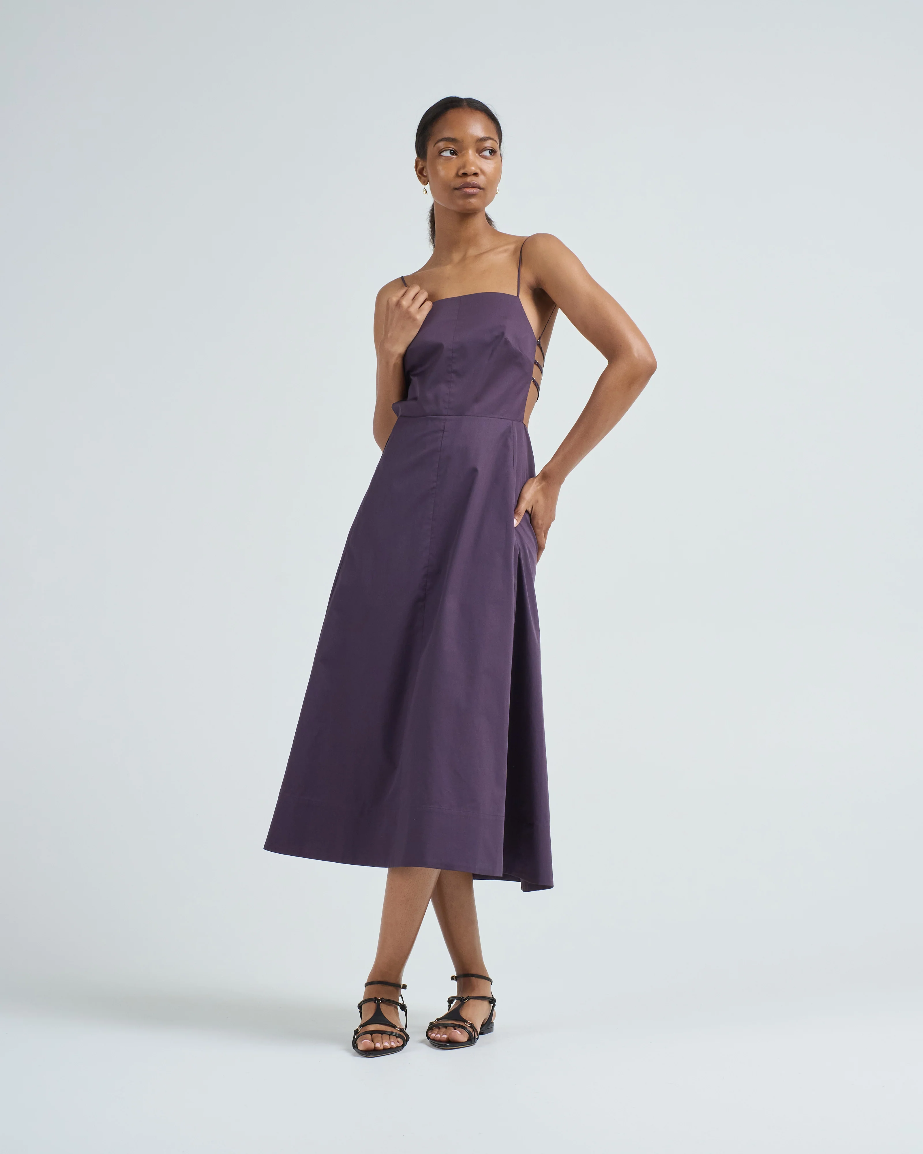 eco poplin strappy dress - Image 5