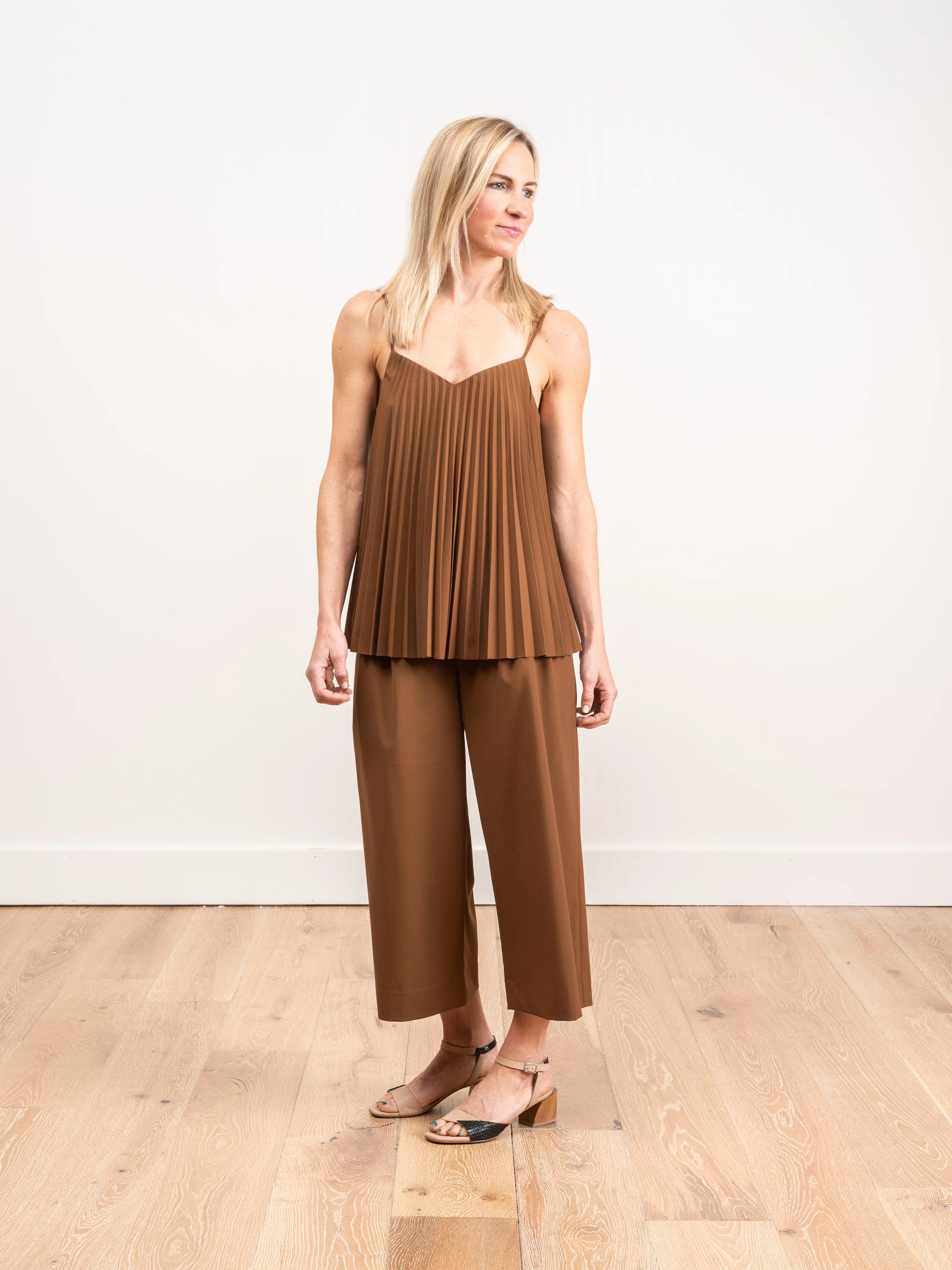 edith pleated cami