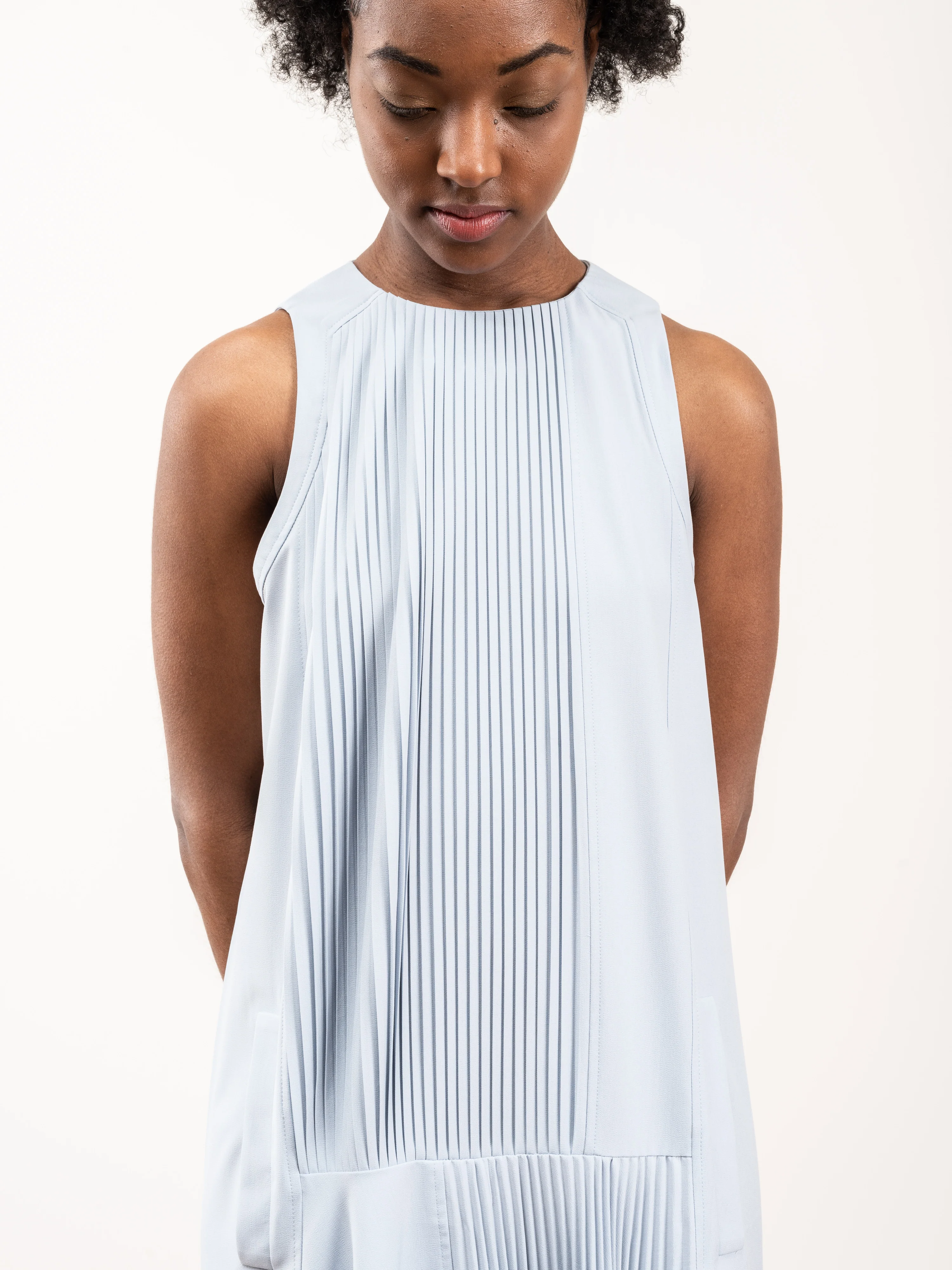 edith pleated sleeveless dress - Image 5