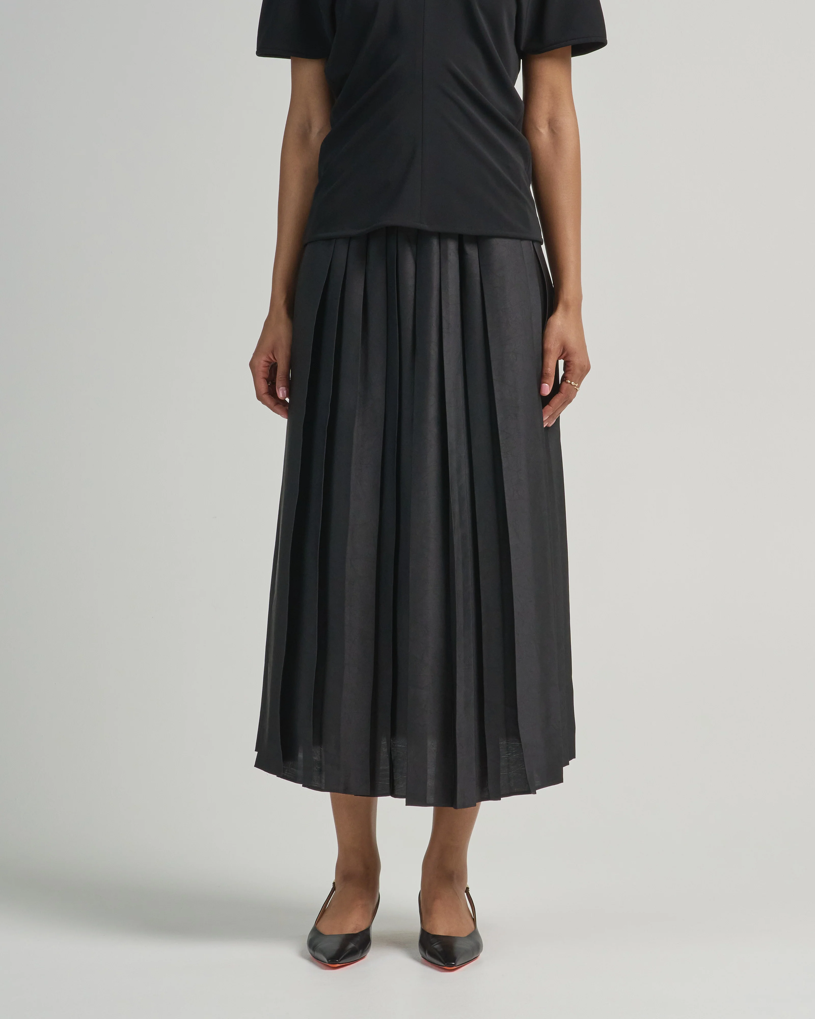feather weight pleated pull on skirt - Image 2