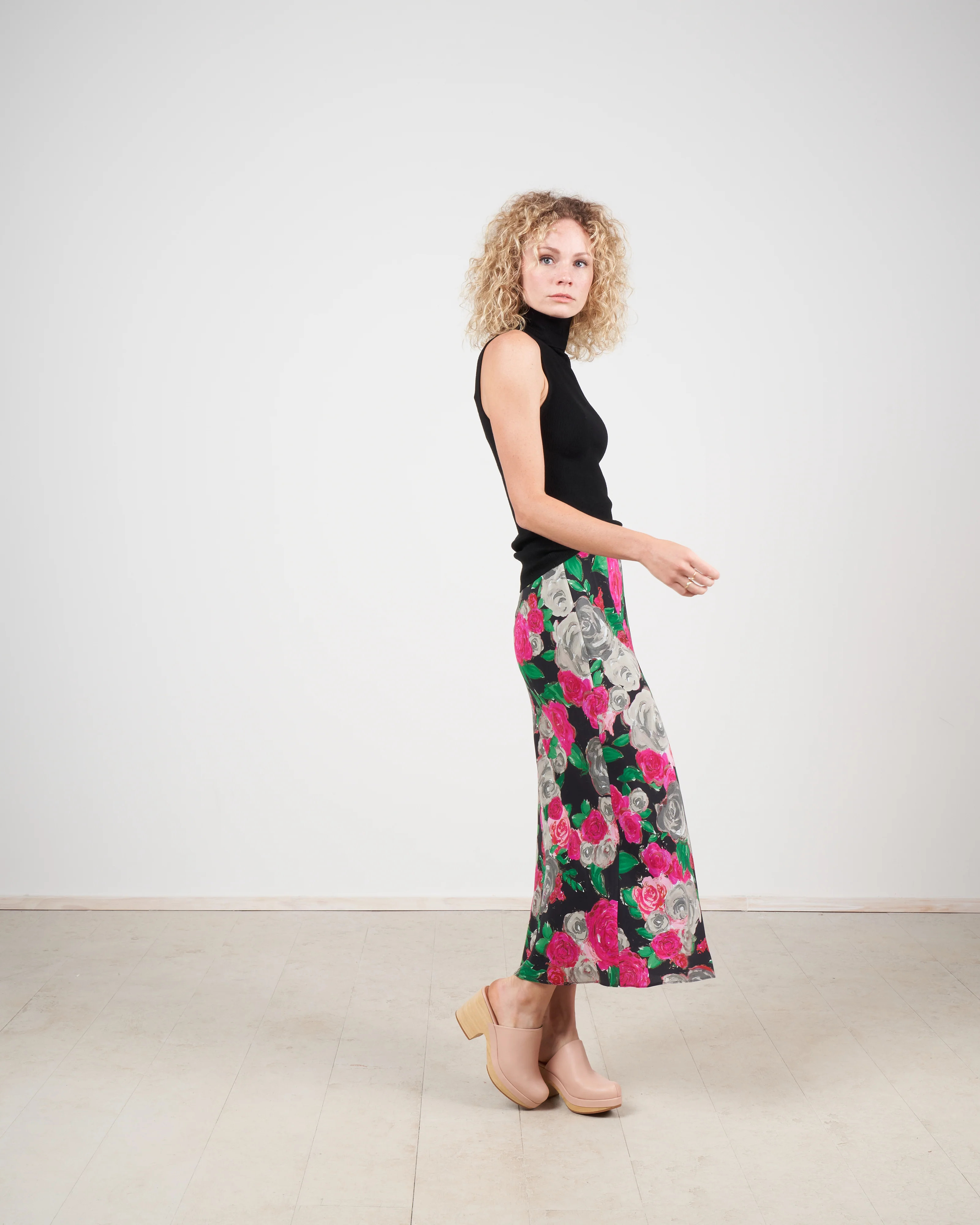 featherweight ribbed turtleneck tank - black - Image 2