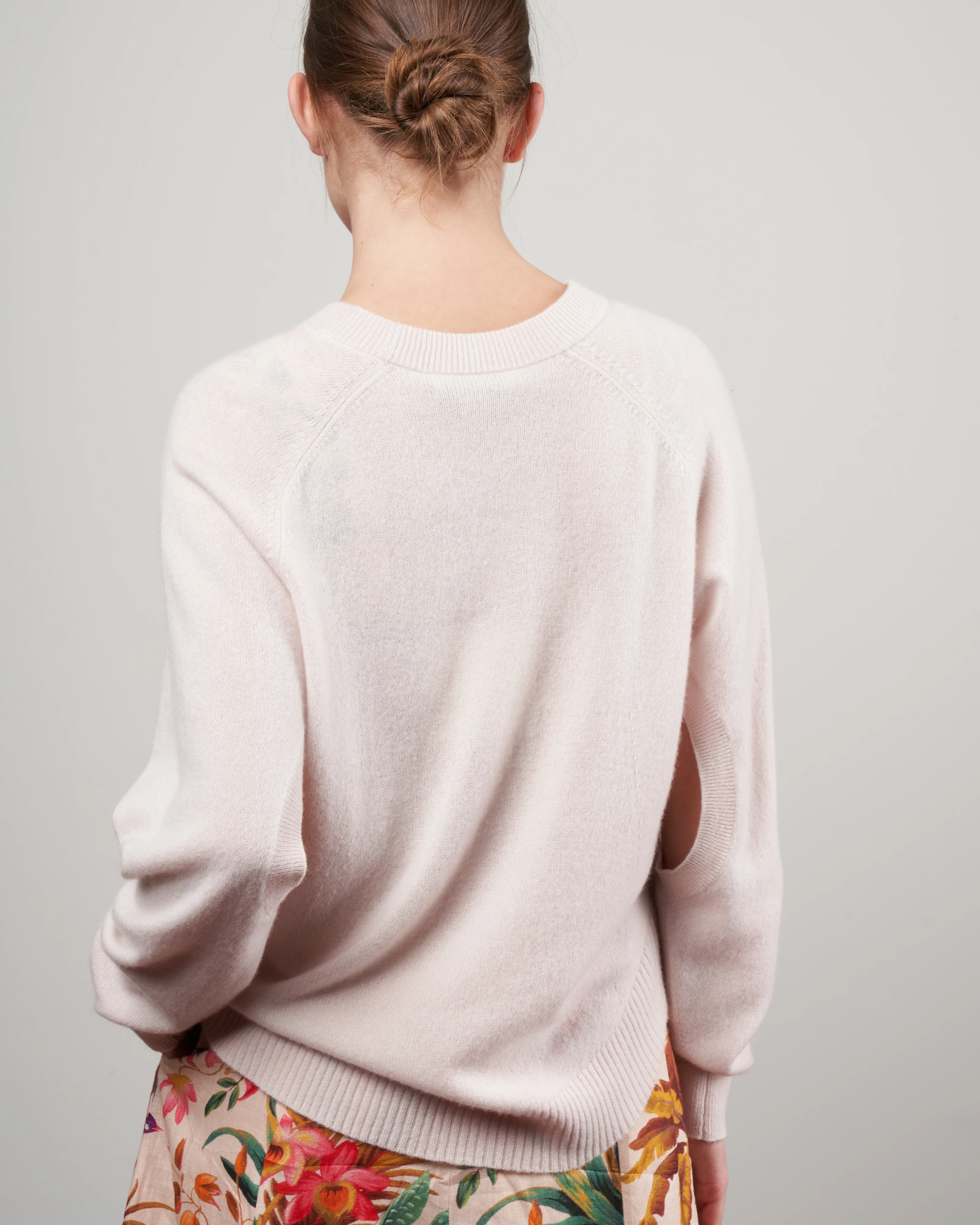 featherweight cashmere sweater open sleeve cocoon - butter cream - Image 5