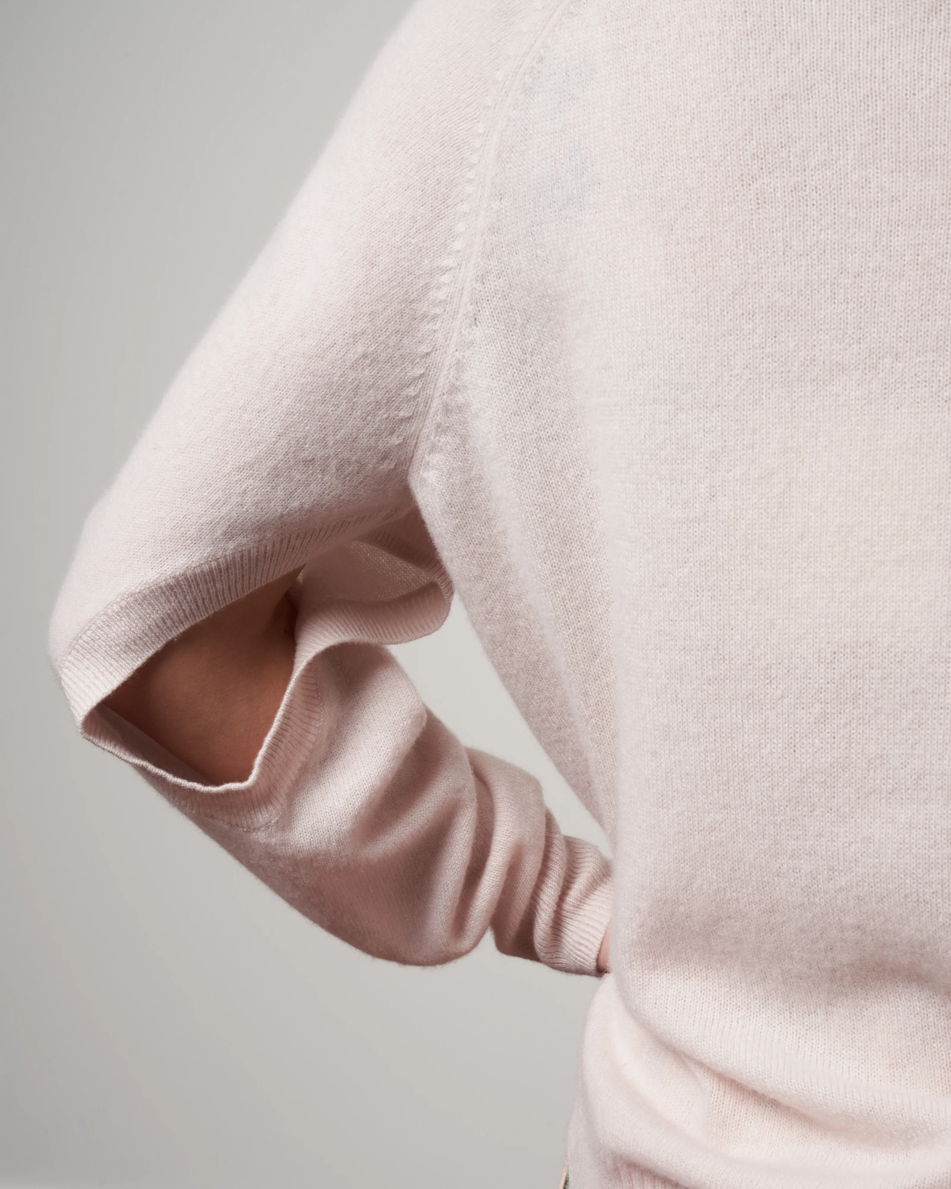 featherweight cashmere sweater open sleeve cocoon - butter cream - Image 6