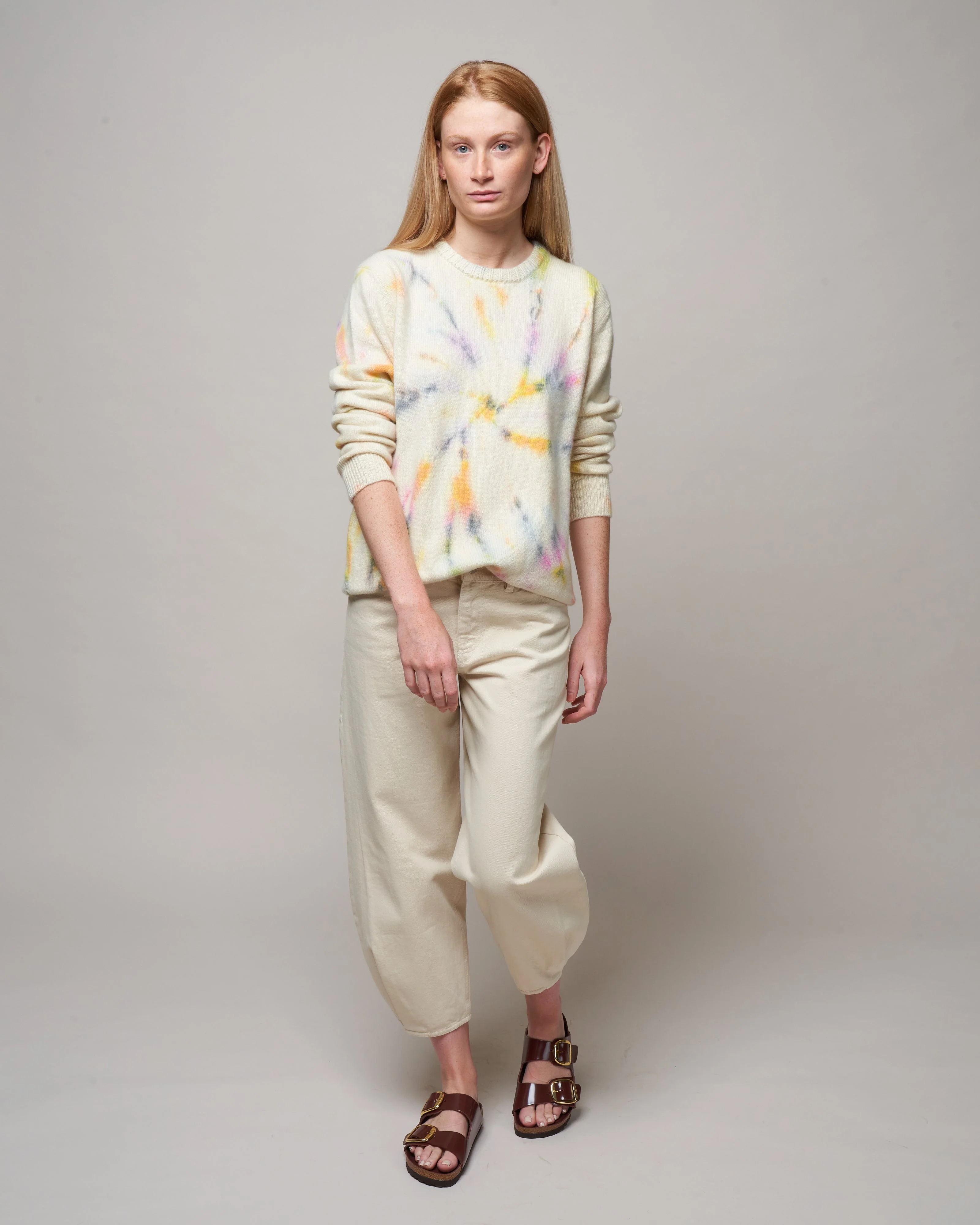 garment washed twill brancusi pant - ivory - Image 2