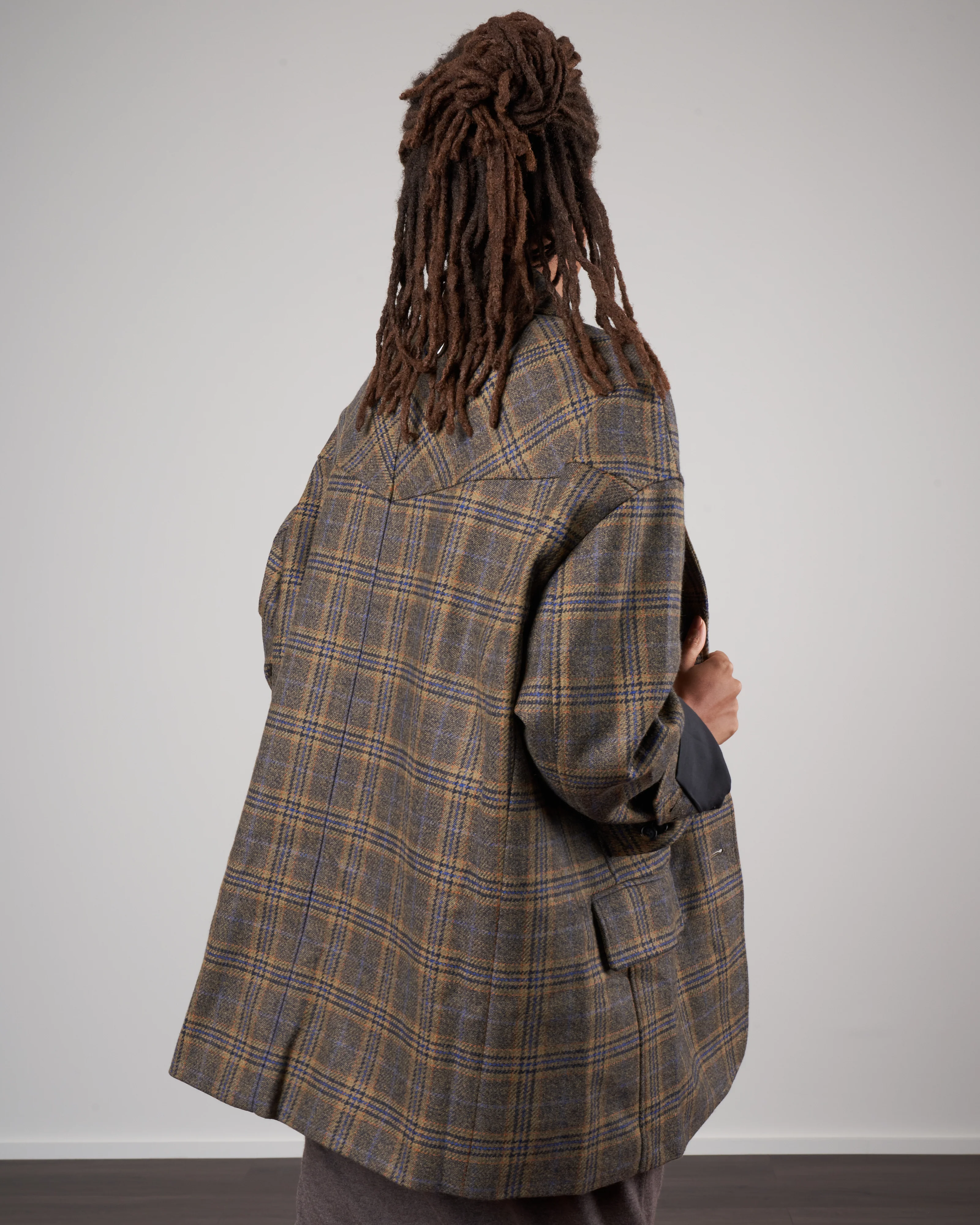 grandfather plaid liam blazer - tan/black multi - Image 4