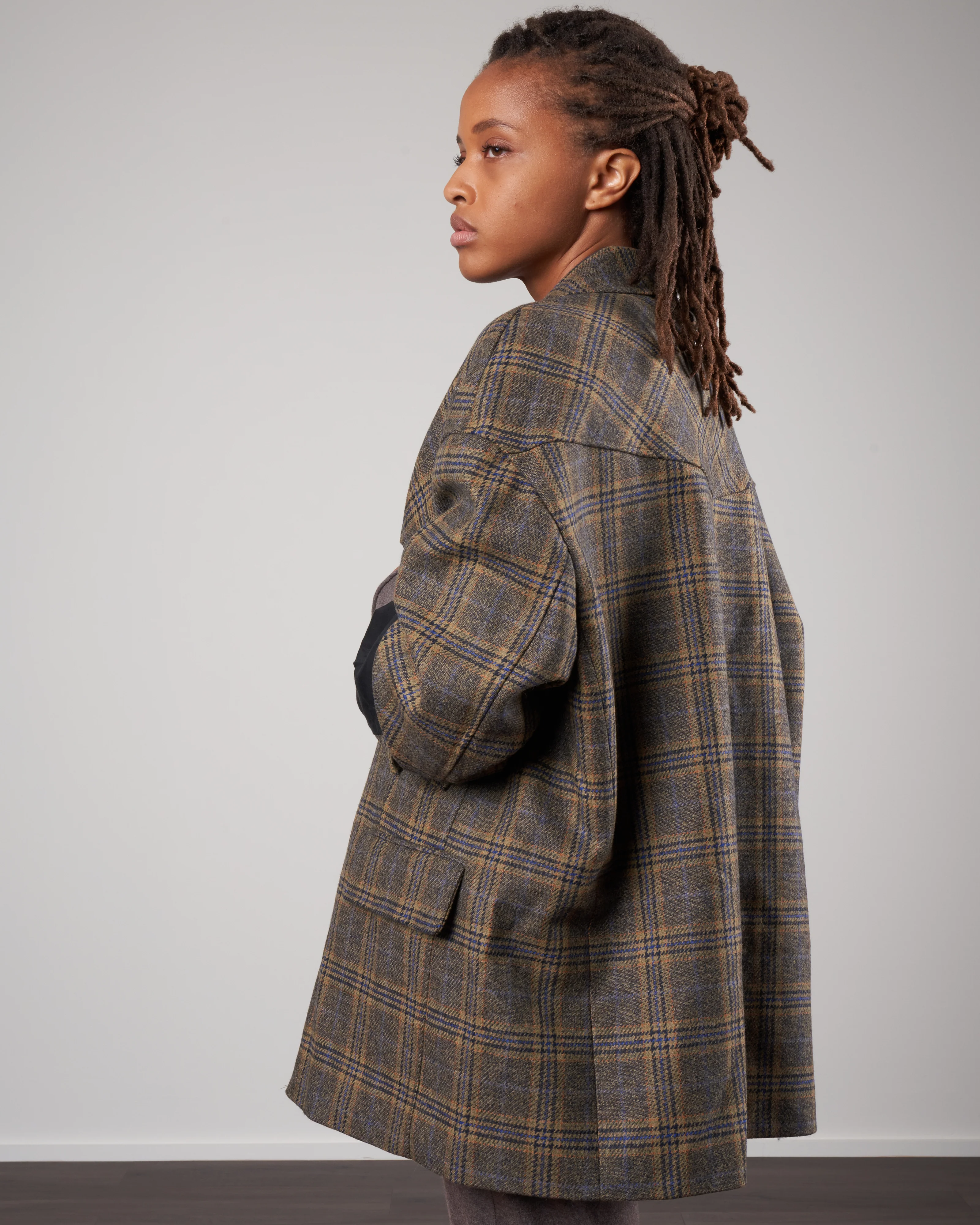 grandfather plaid liam blazer - tan/black multi - Image 5