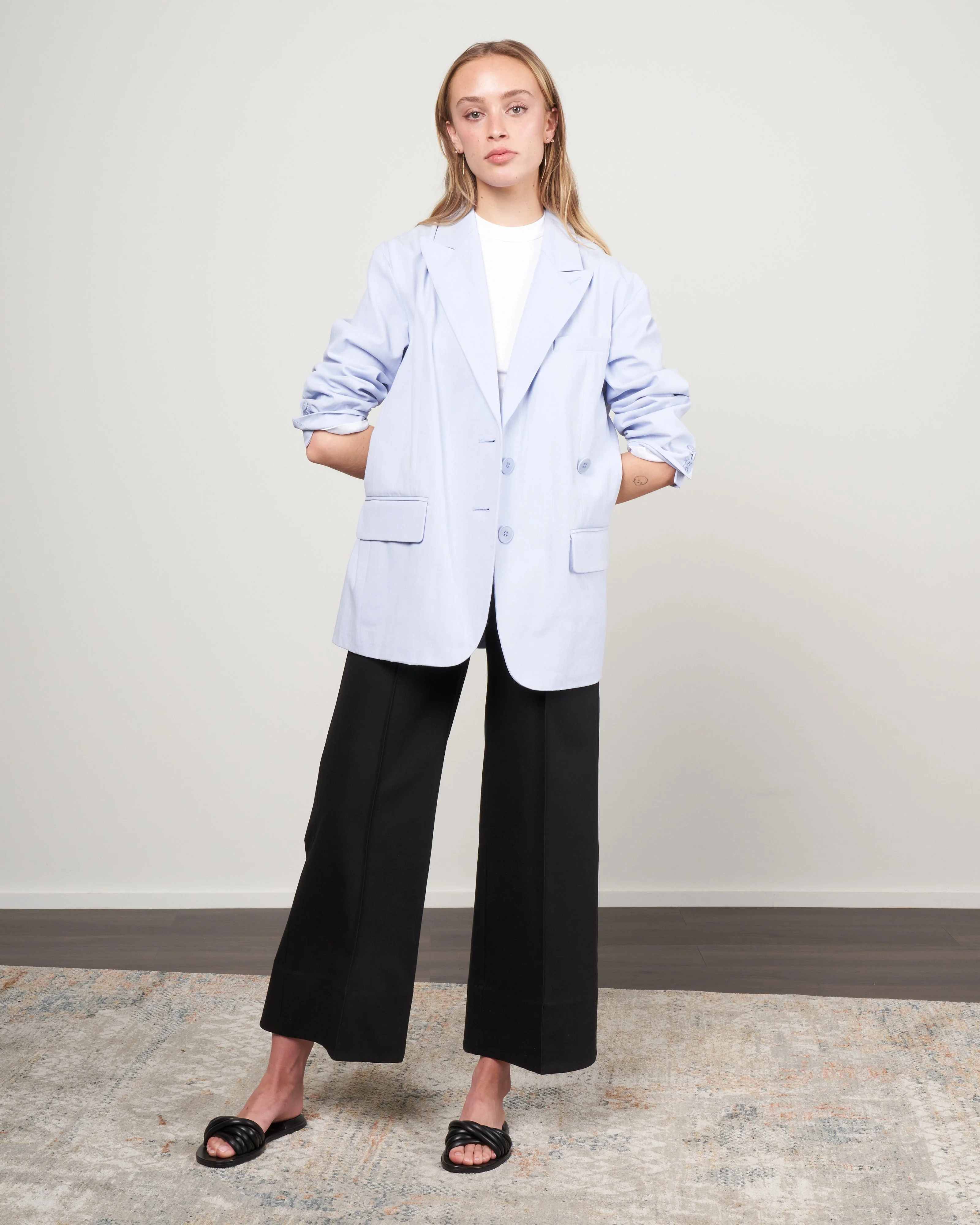 handspun cotton liam blazer - blue breeze - Image 2