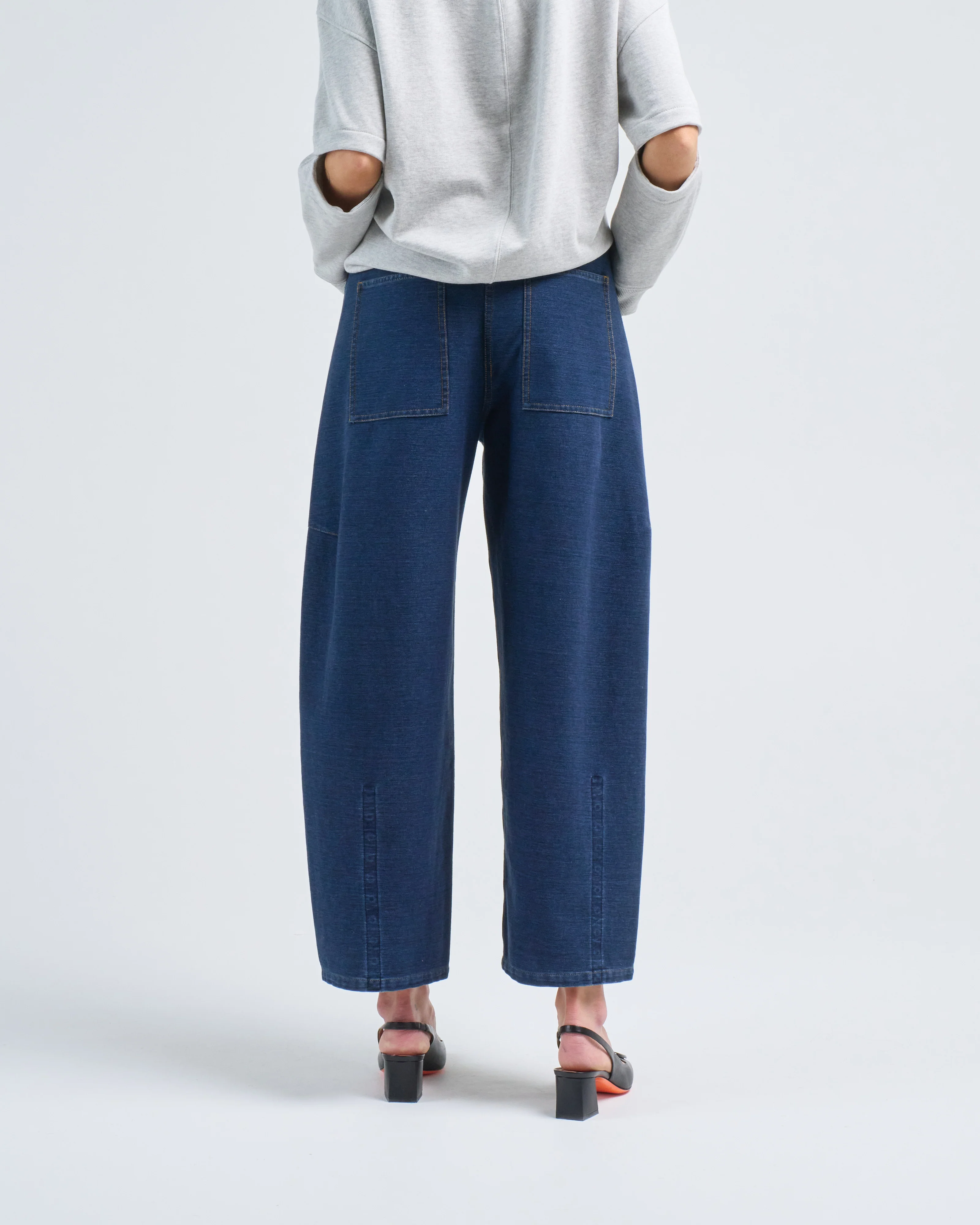 indigo barre denim knit sid jean - Image 4