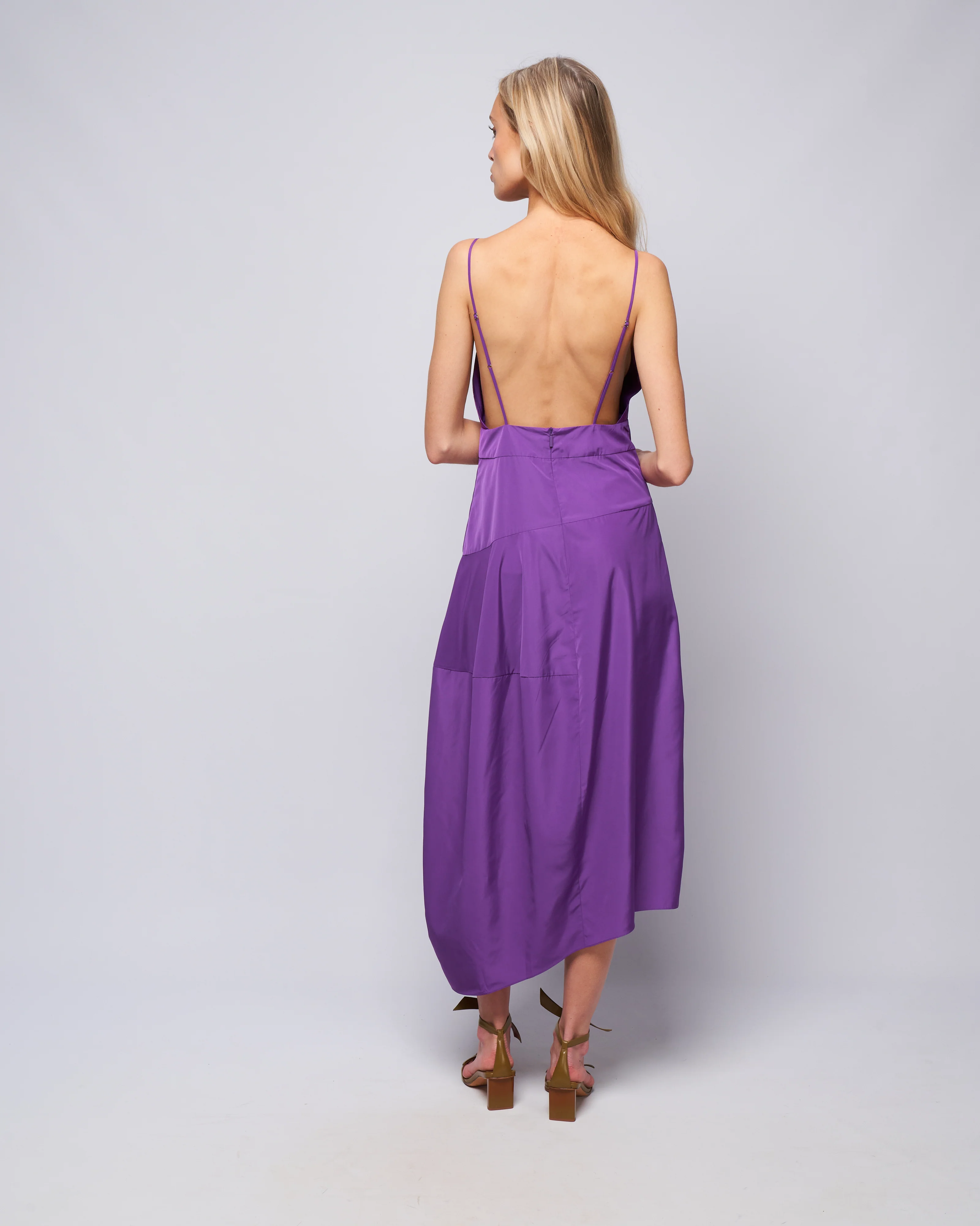 italian sporty nylon cami dress - purple - Image 4