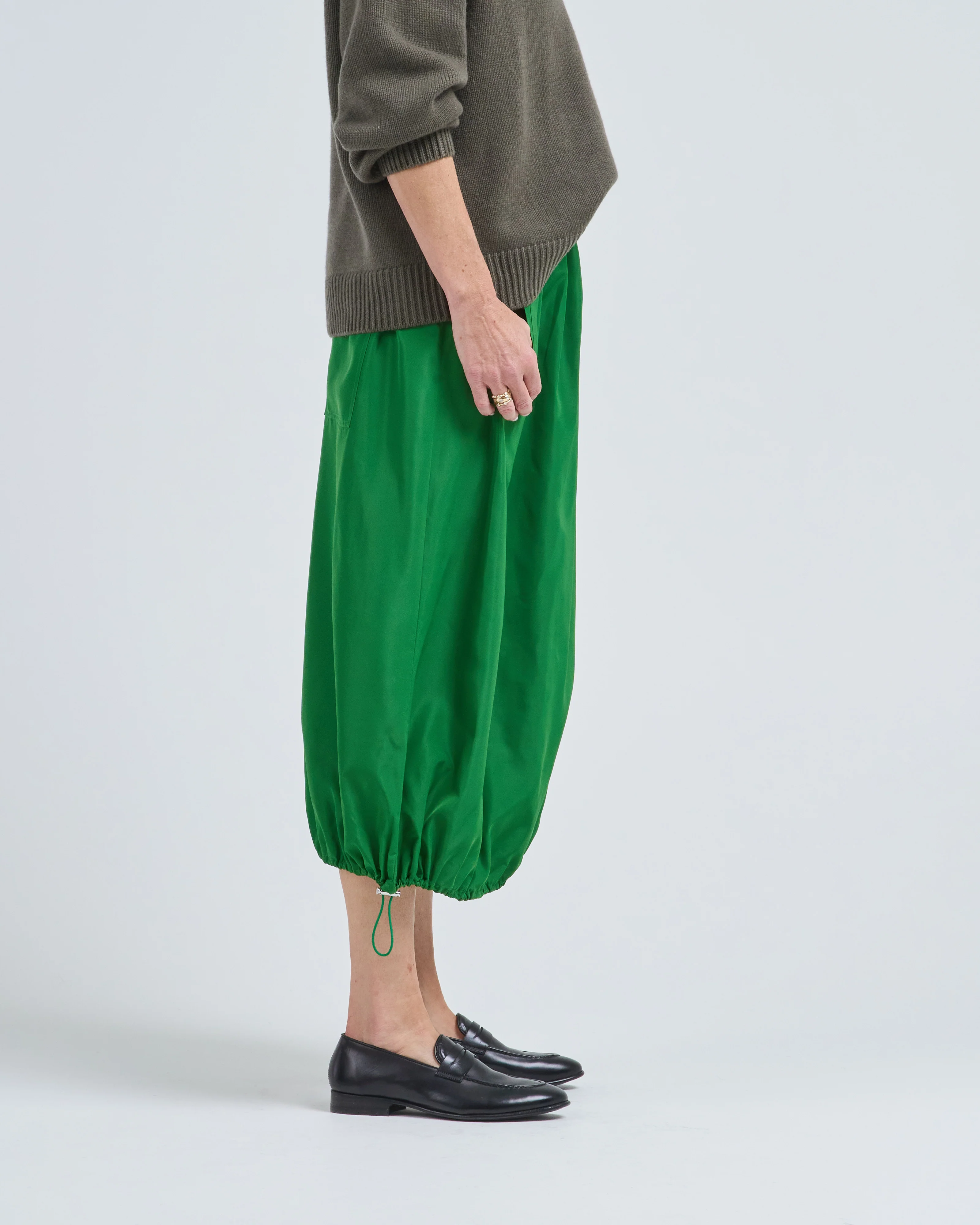 italian sporty nylon midi anorak skirt - Image 3