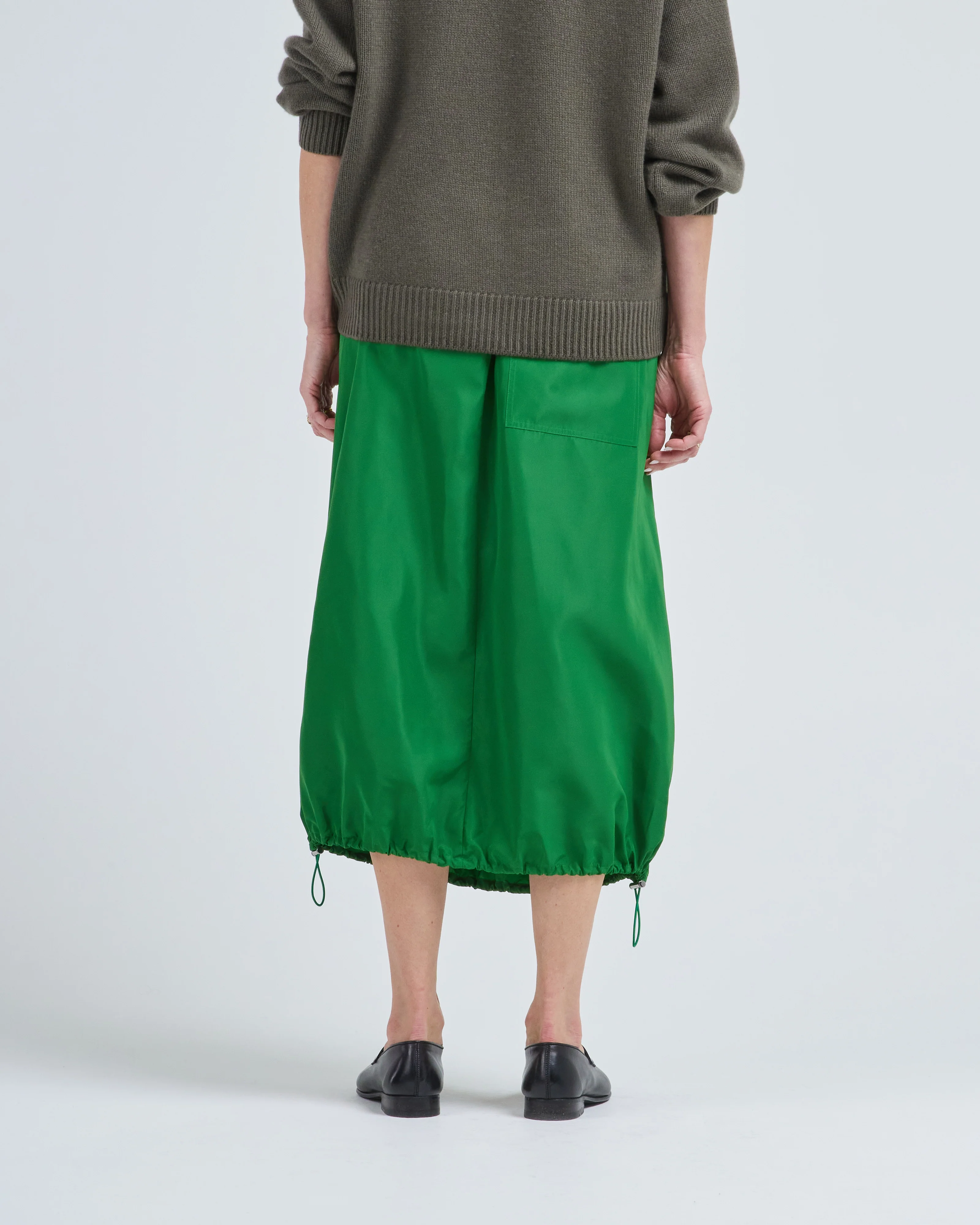 italian sporty nylon midi anorak skirt - Image 4