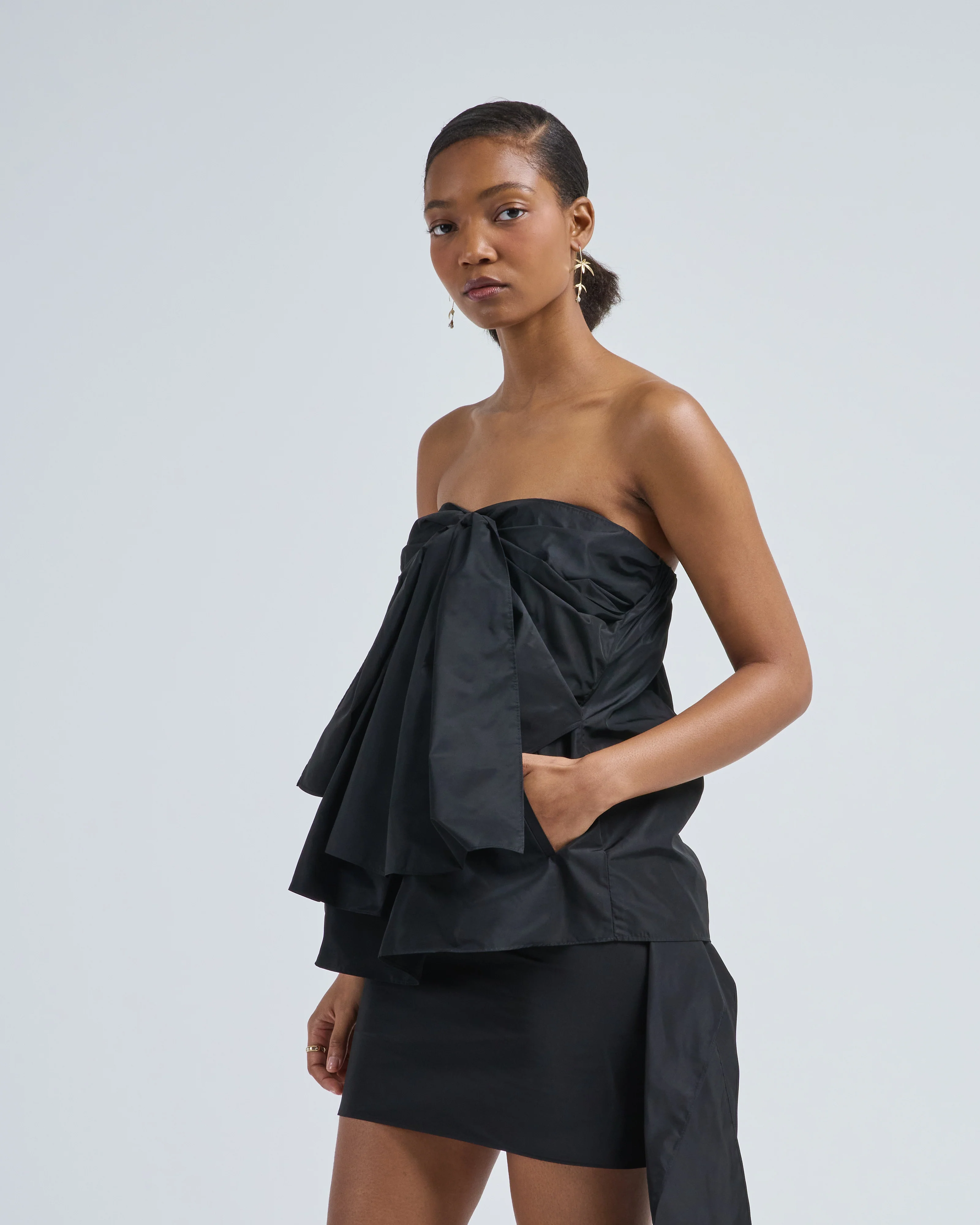 italian sporty nylon strapless top - Image 2