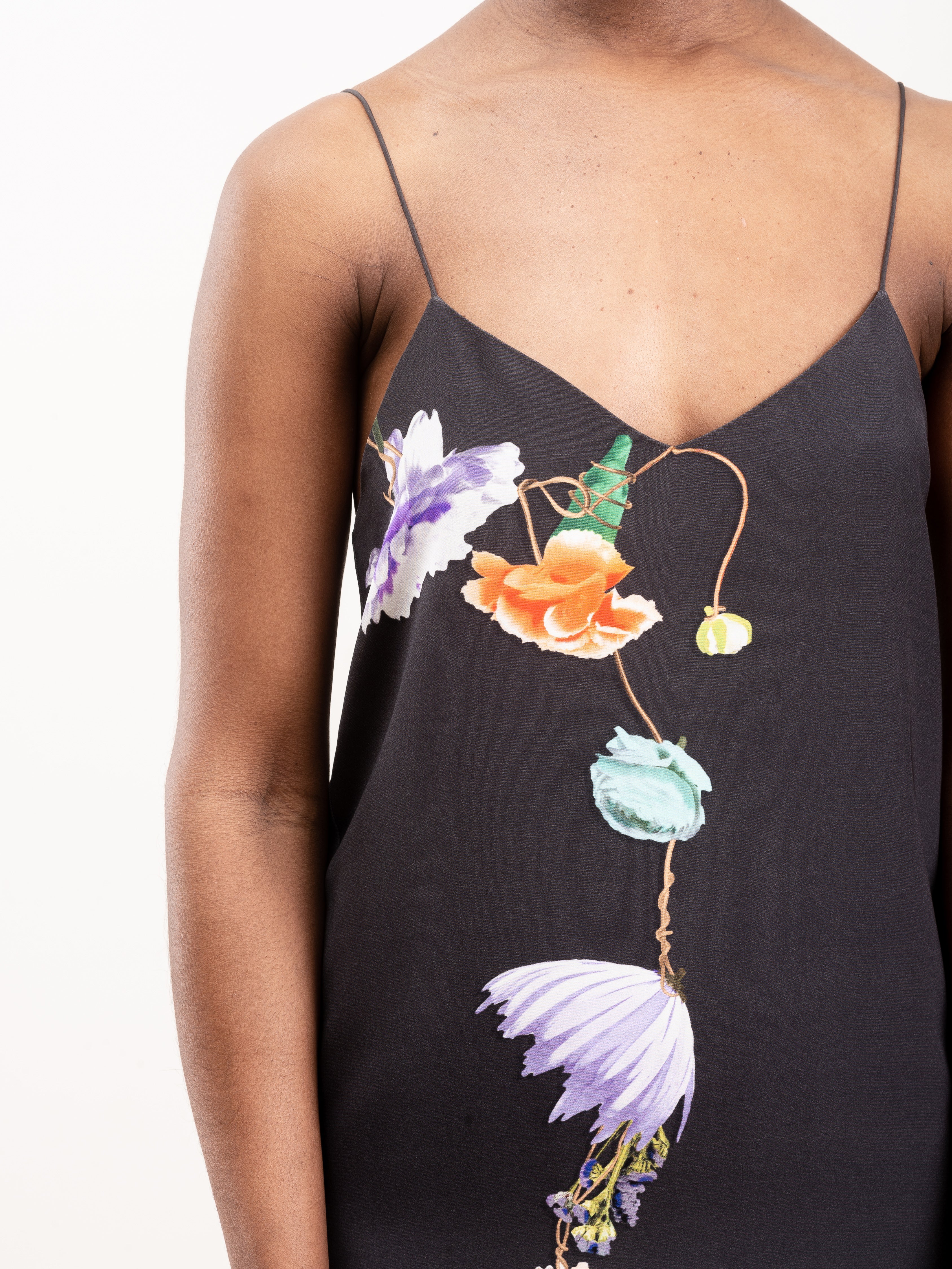 kassia silk slip dress - plum grey - Image 6