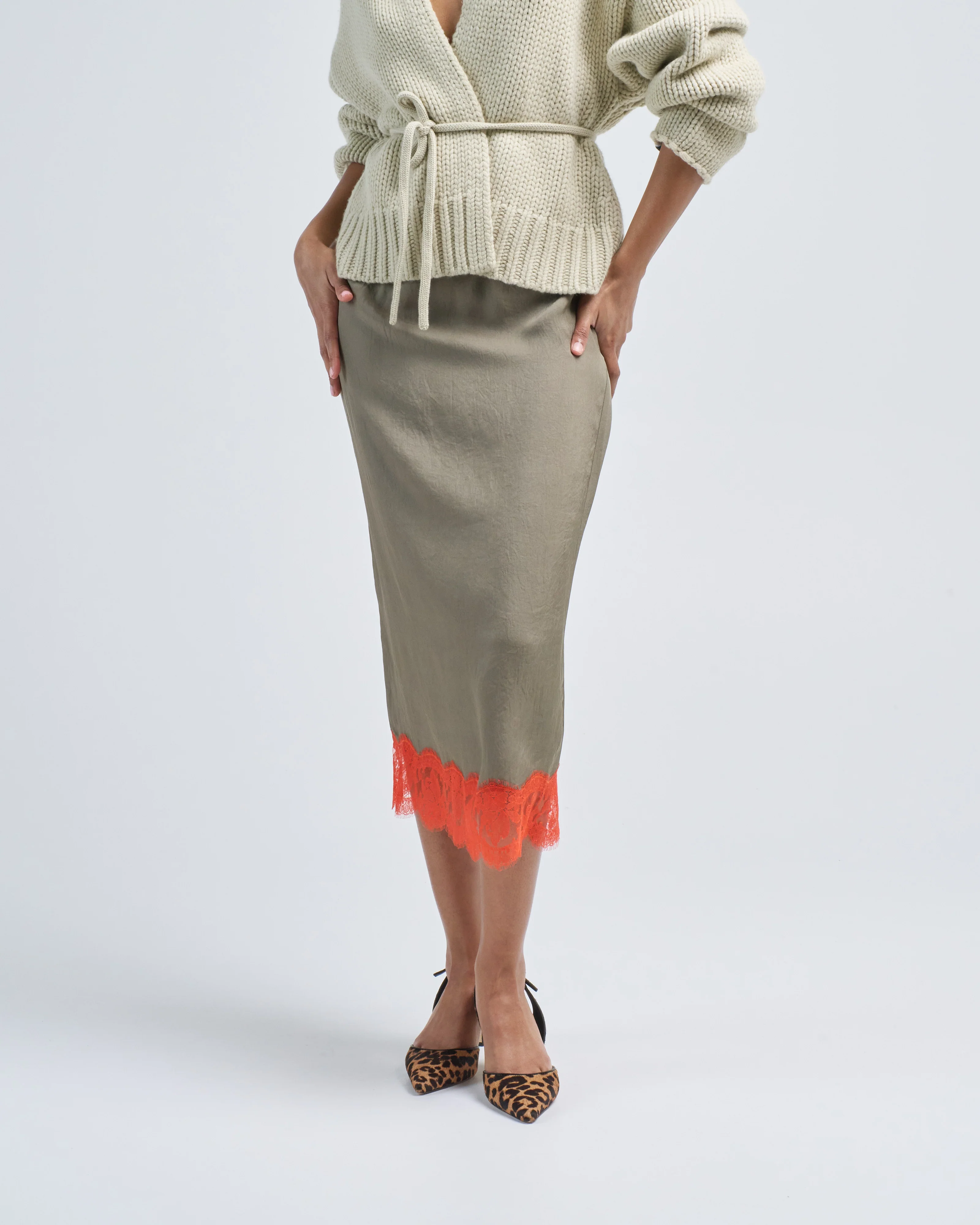 lace applique slip skirt - Image 3